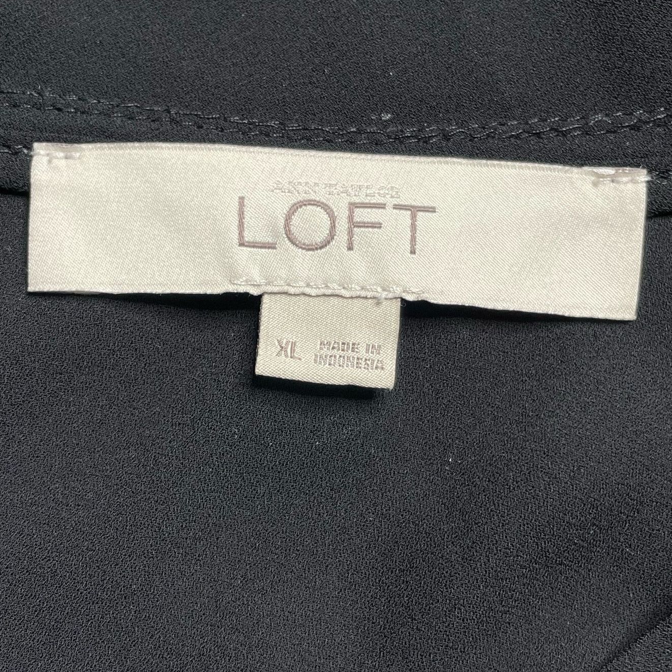 Loft Ann Taylor Loft Black Blouse Size XL / US 12-14 / IT 48-50 - 2 Thumbnail