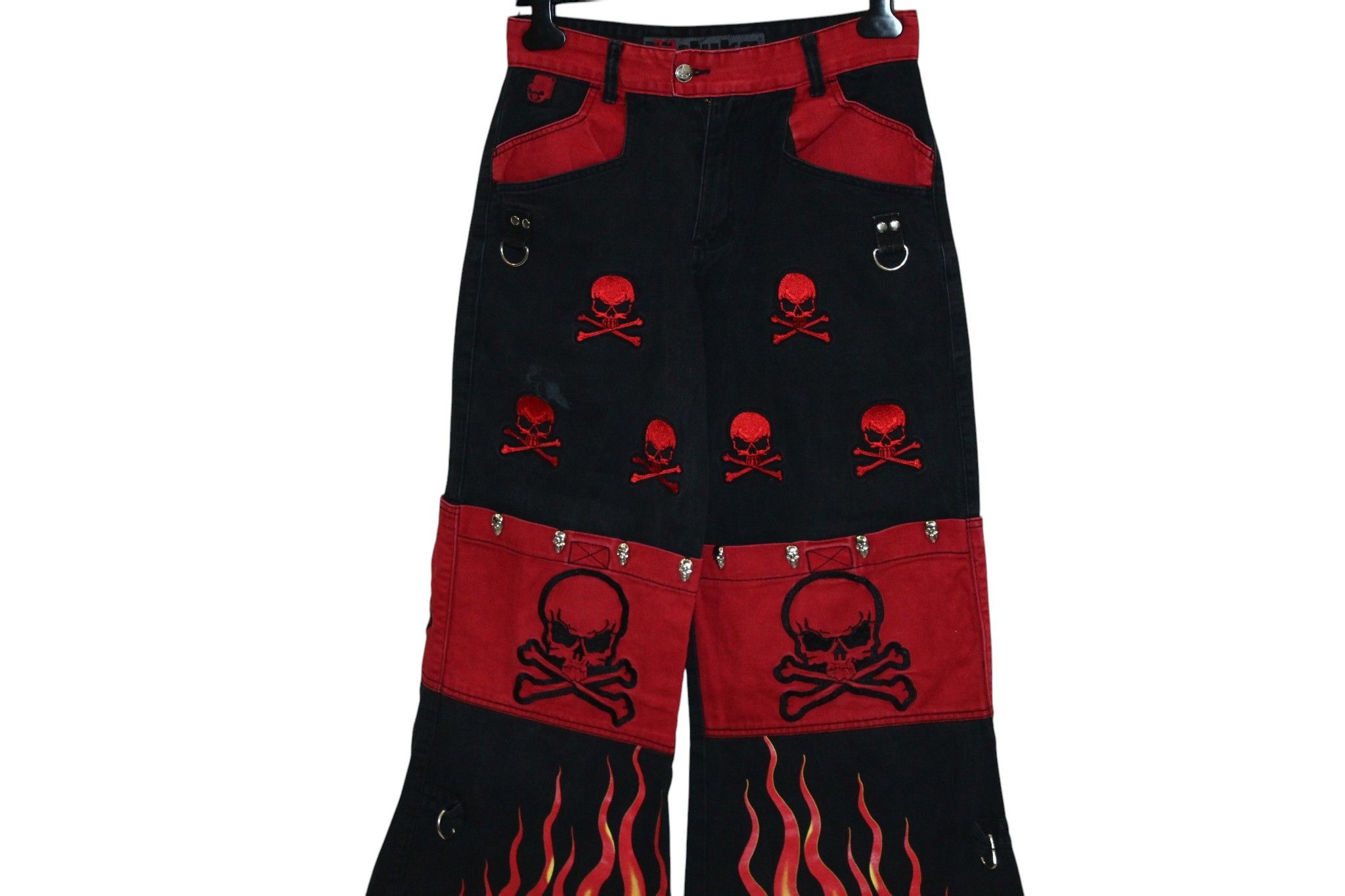 14th Addiction 💥STEALS💥 STUKA "Anarchy Flame" Multipocket Parachute Pants Size US 30 / EU 46 - 12 Thumbnail