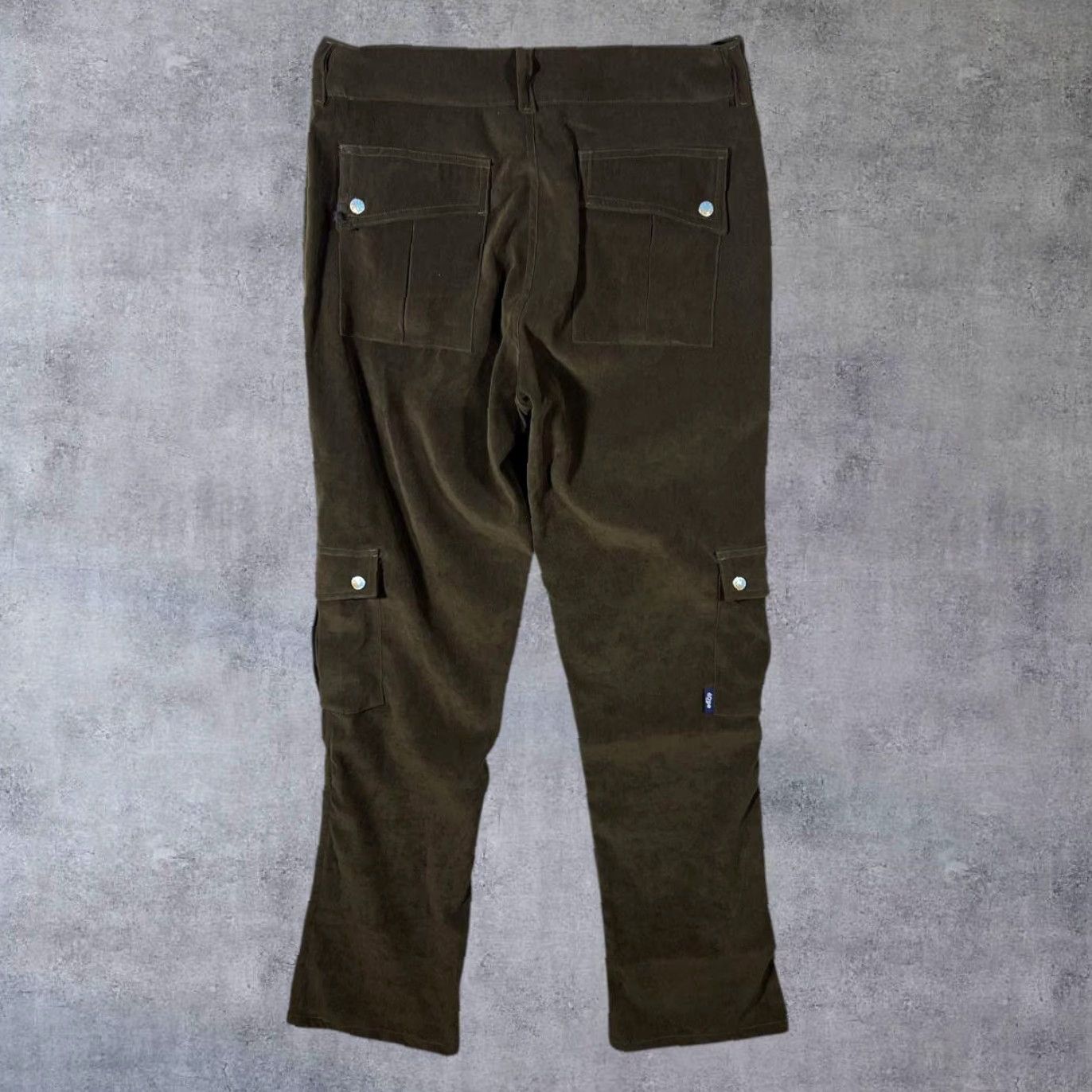 Vintage DOPE Early 00’s Moleskin Effect Y2K Skater Straight Leg Trousers Women’s UK 12 Brown-Khaki Cargo Casual (Mens, Womens) Size 34" / US 12 / IT 48 - 3 Thumbnail