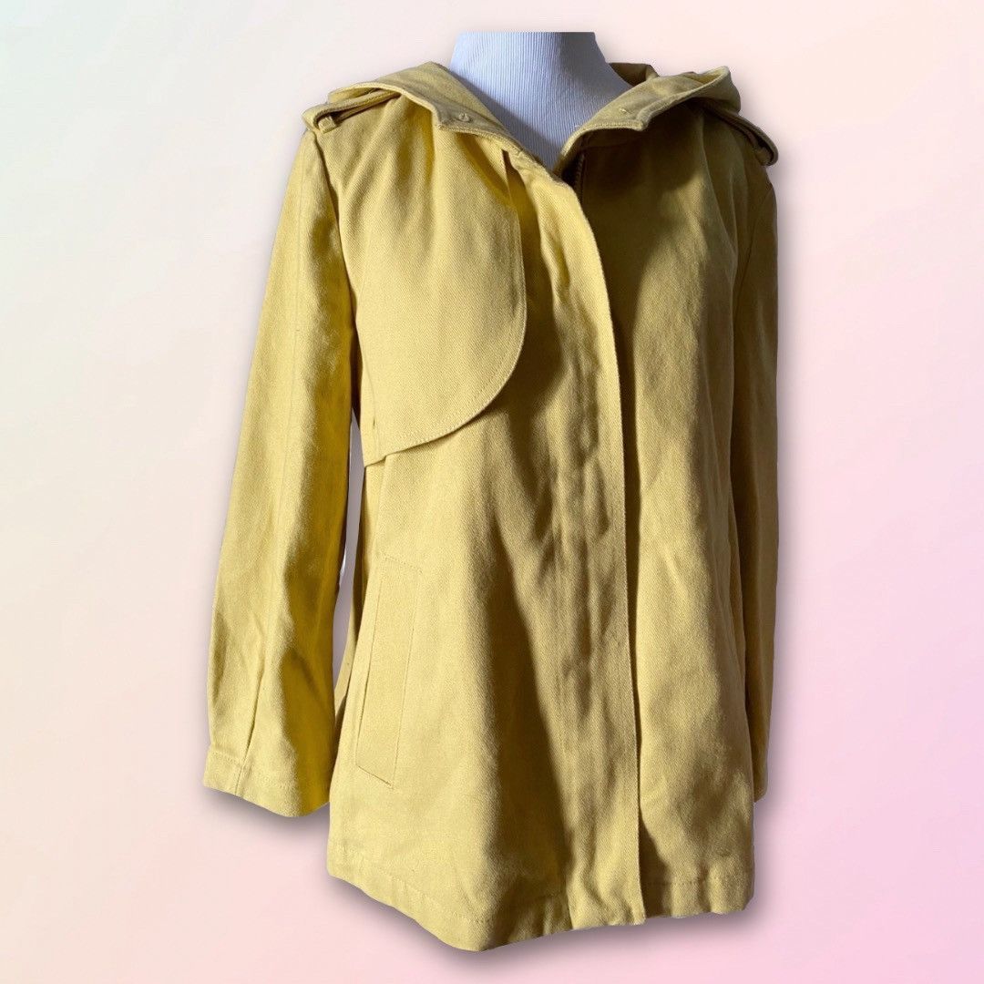 Gap Gap, Mustard, Tent Style, Hooded Jean Jacket Size M / US 6-8 / IT 42-44 - 1 Thumbnail