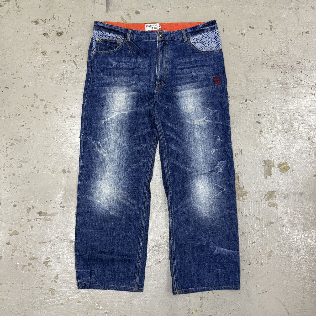 Karakuri Tamashii Karakuri Tamashi Embroidered Japanese Motif Jeans Size US 38 / EU 54 - 2 Thumbnail