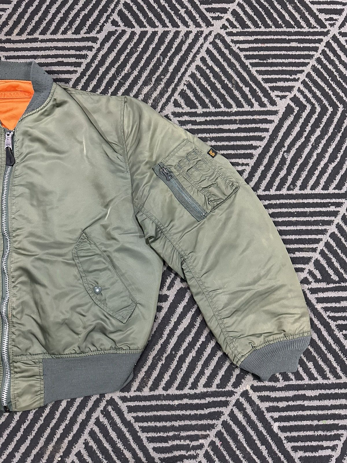 Alpha Industries Vintage ALPHA INDUSTRIES Reversible Bomber Jacket Size US L / EU 52-54 / 3 - 4 Thumbnail