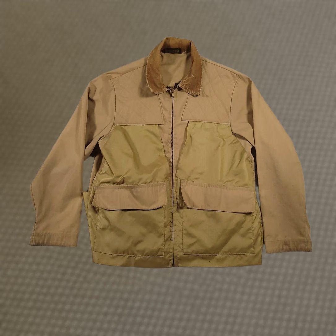 Olive VINTAGE Charles Mly Jacket Mens Medium Tan Olive Field Hunting Quilted Corduroy Collar Size US M / EU 48-50 / 2 - 1 Thumbnail