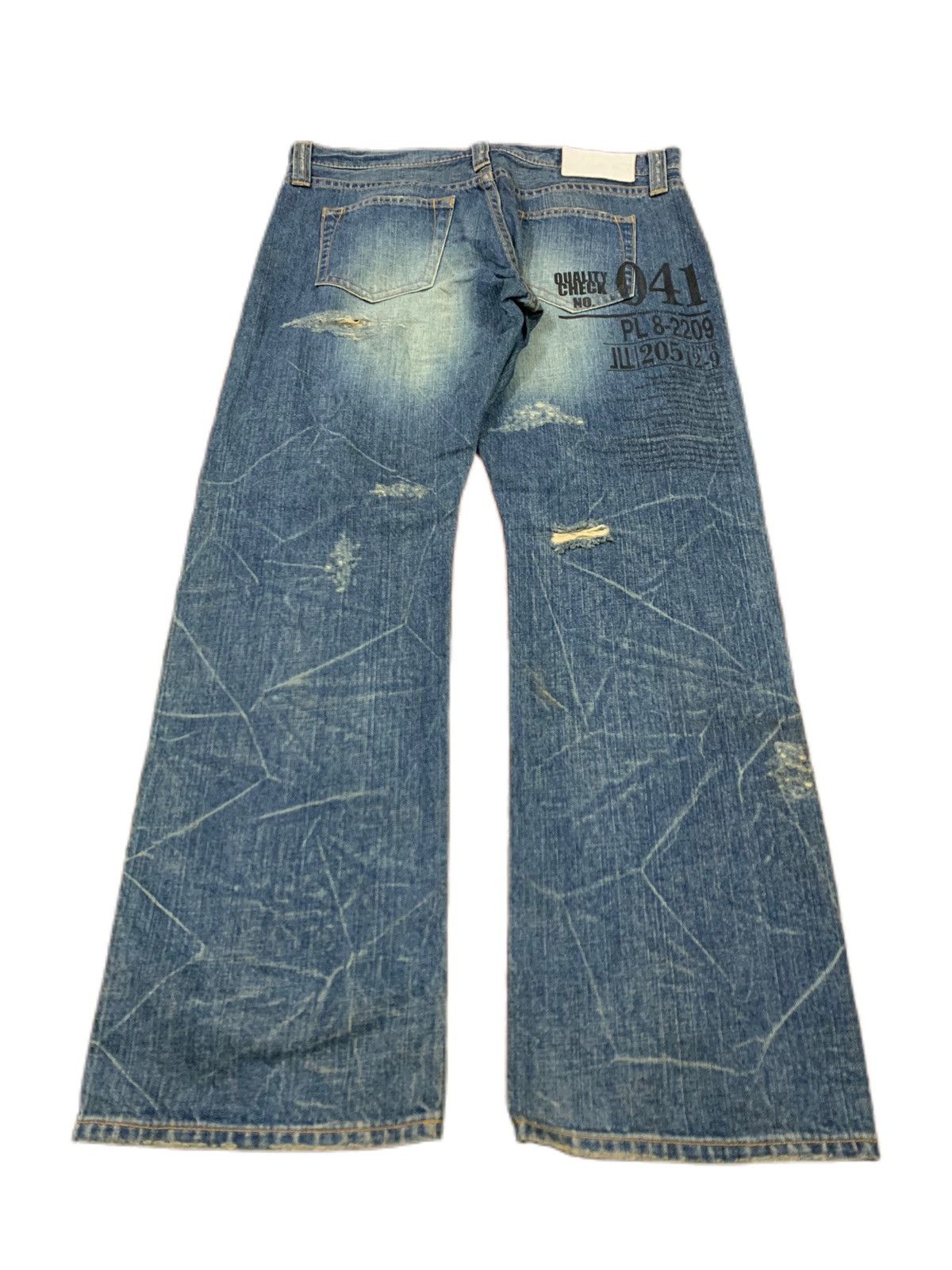 If Six Was Nine × Japanese Brand × Le Grande Bleu (L.G.B.) BAGGY CO&LU denim distressed rust Size US 34 / EU 50 - 2 Thumbnail