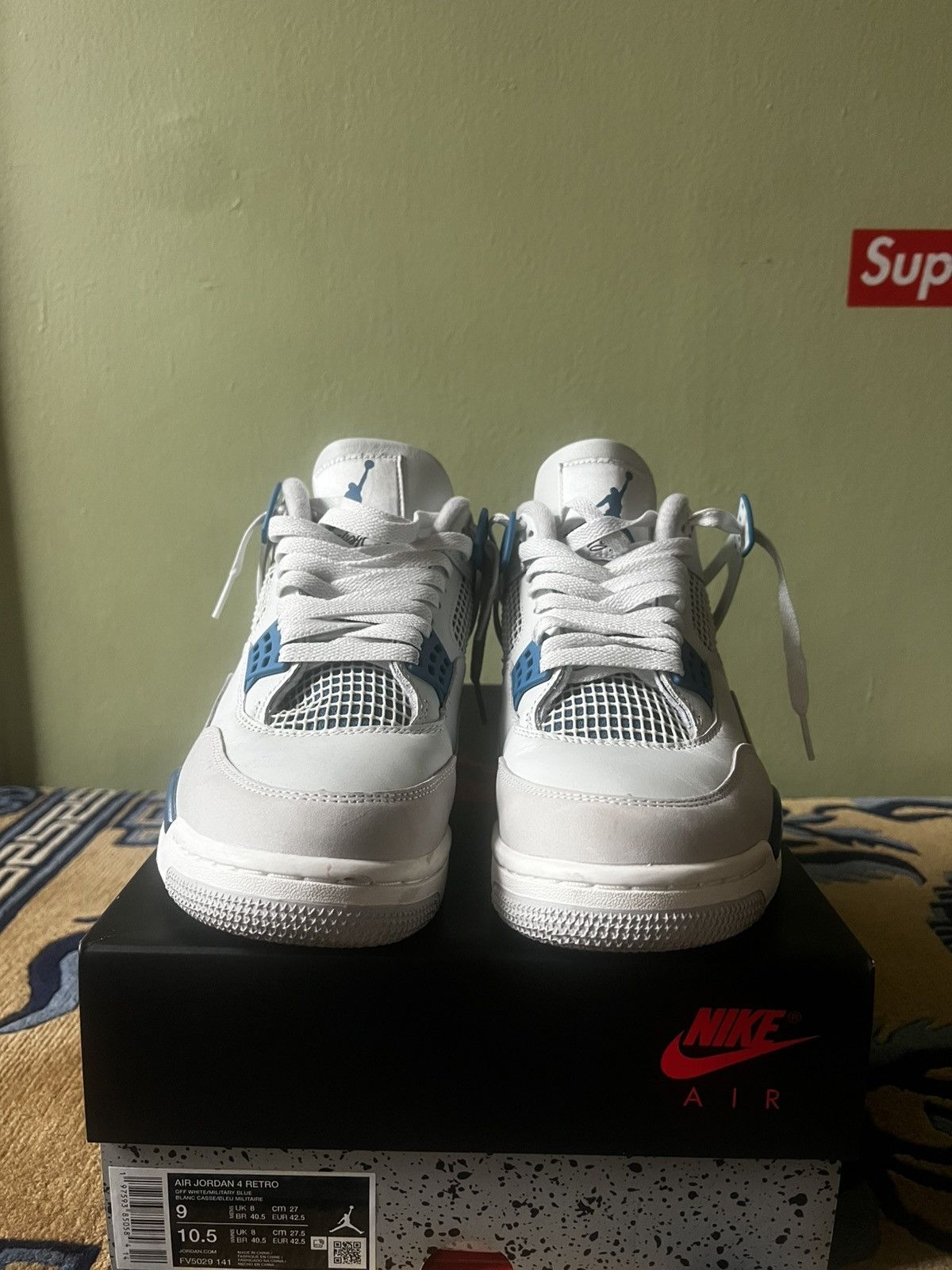 Jordan Brand Air Jordan 4 Military Blue Sz9 Size US 9 / EU 42 - 4 Thumbnail