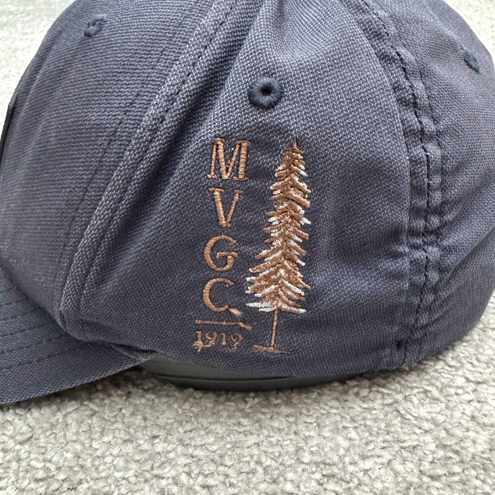 TravisMathew Travis Mathew Golf Hat Cap Mens L-XL Navy Blue Embroidered MVCG Yupoong Flexfit Casual Outdoor Preppy Logo Size ONE SIZE - 4 Thumbnail