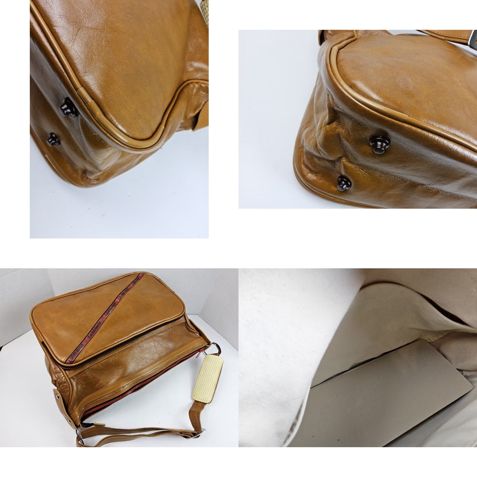 Vintage VINTAGE John Weitz Shoulder Bag Purse Travel Bag Women Brown 17x13x6 Travel Size ONE SIZE - 8 Thumbnail