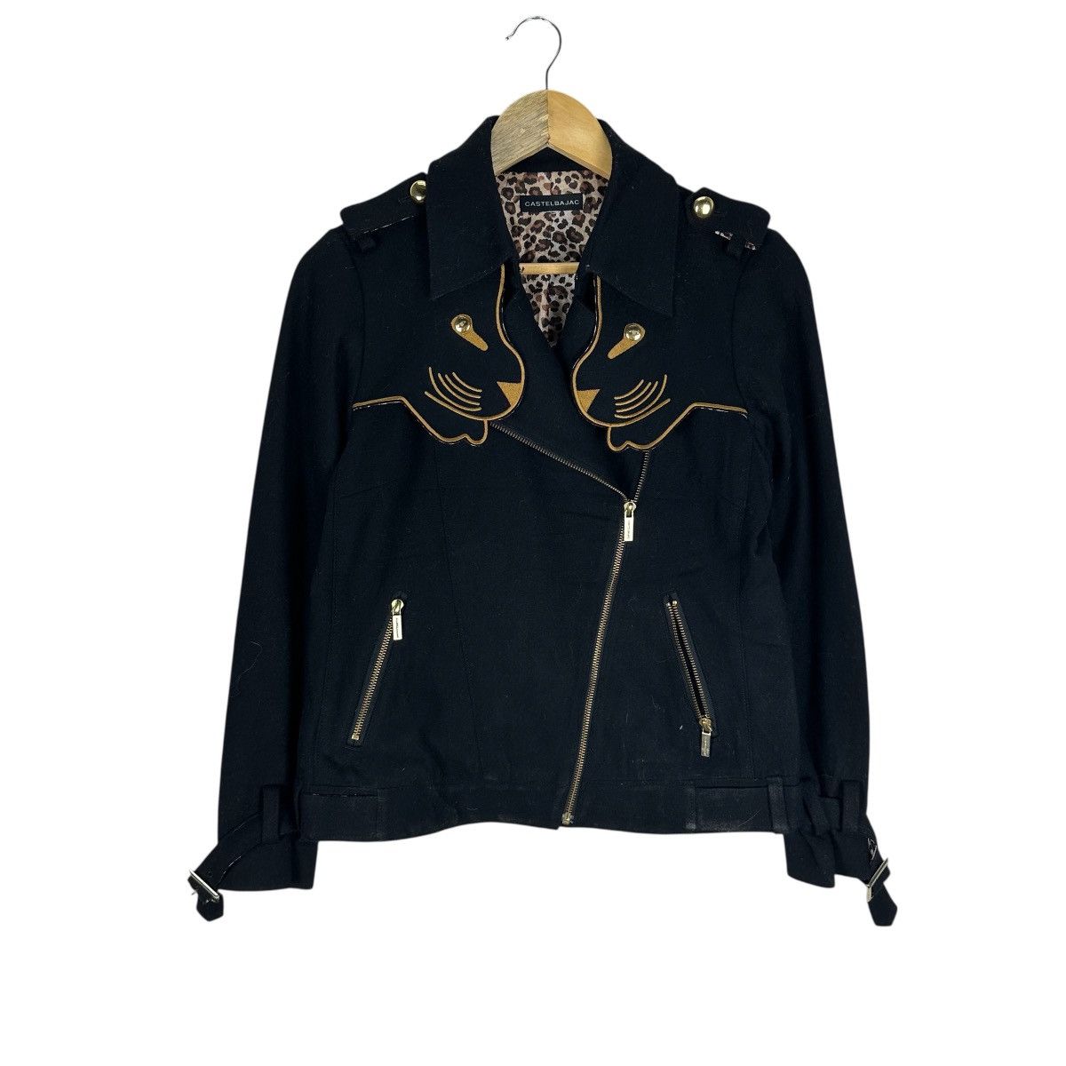 Jean Charles De Castelbajac CASTELBAJAC WOOL DOUBLE COLLAR LEOPARD JACKET Size S / US 4 / IT 40 - 2 Thumbnail