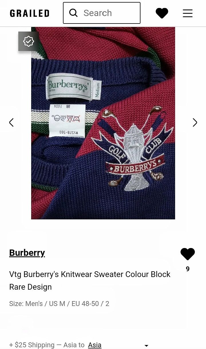Burberry Vtg Burberry's Knitwear Sweater Colour Block Rare Design Size US M / EU 48-50 / 2 - 12 Thumbnail