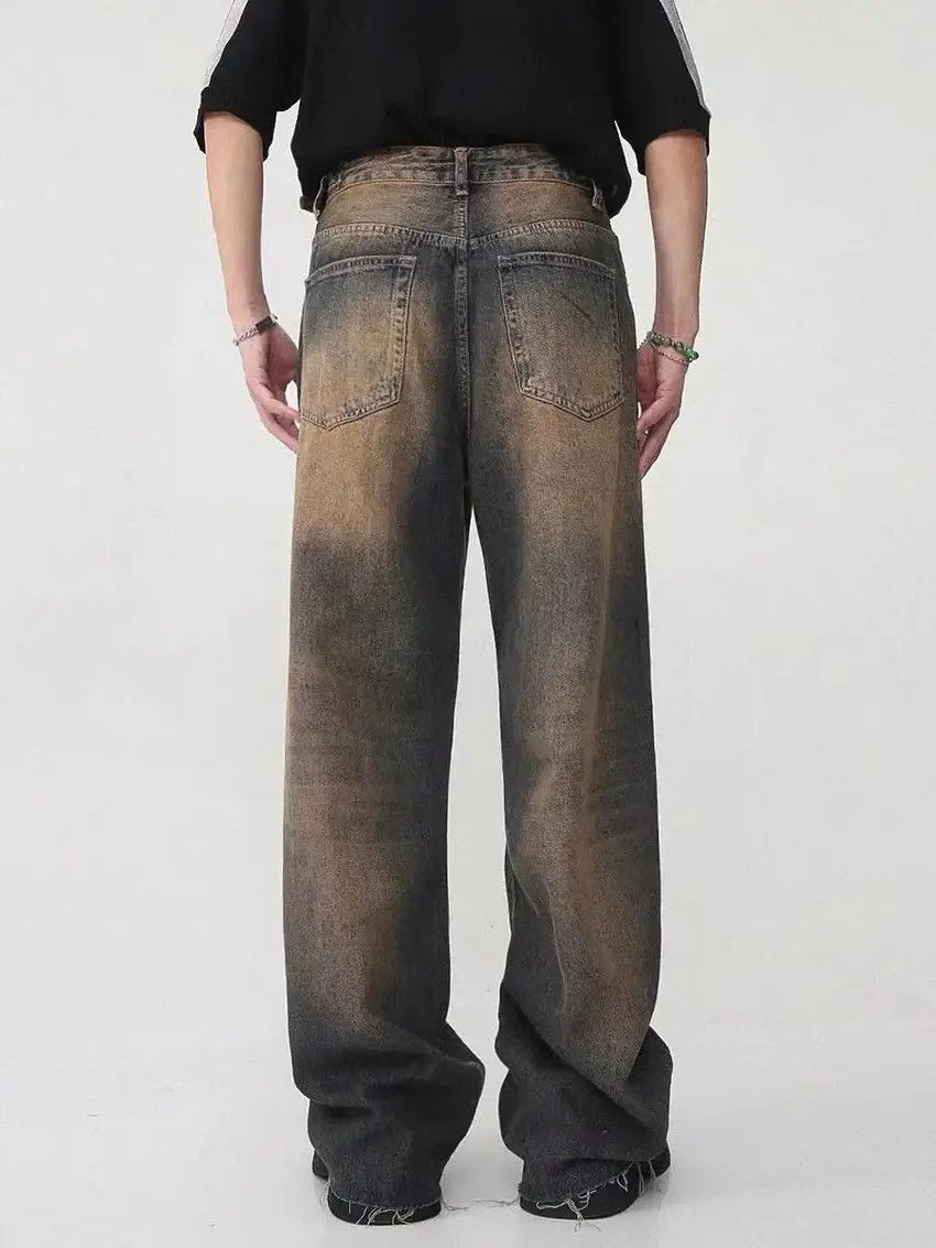 Designer × Japanese Brand Vintage Distressed Straight High Street Wide-Leg Jeans Size US 33 - 2 Thumbnail