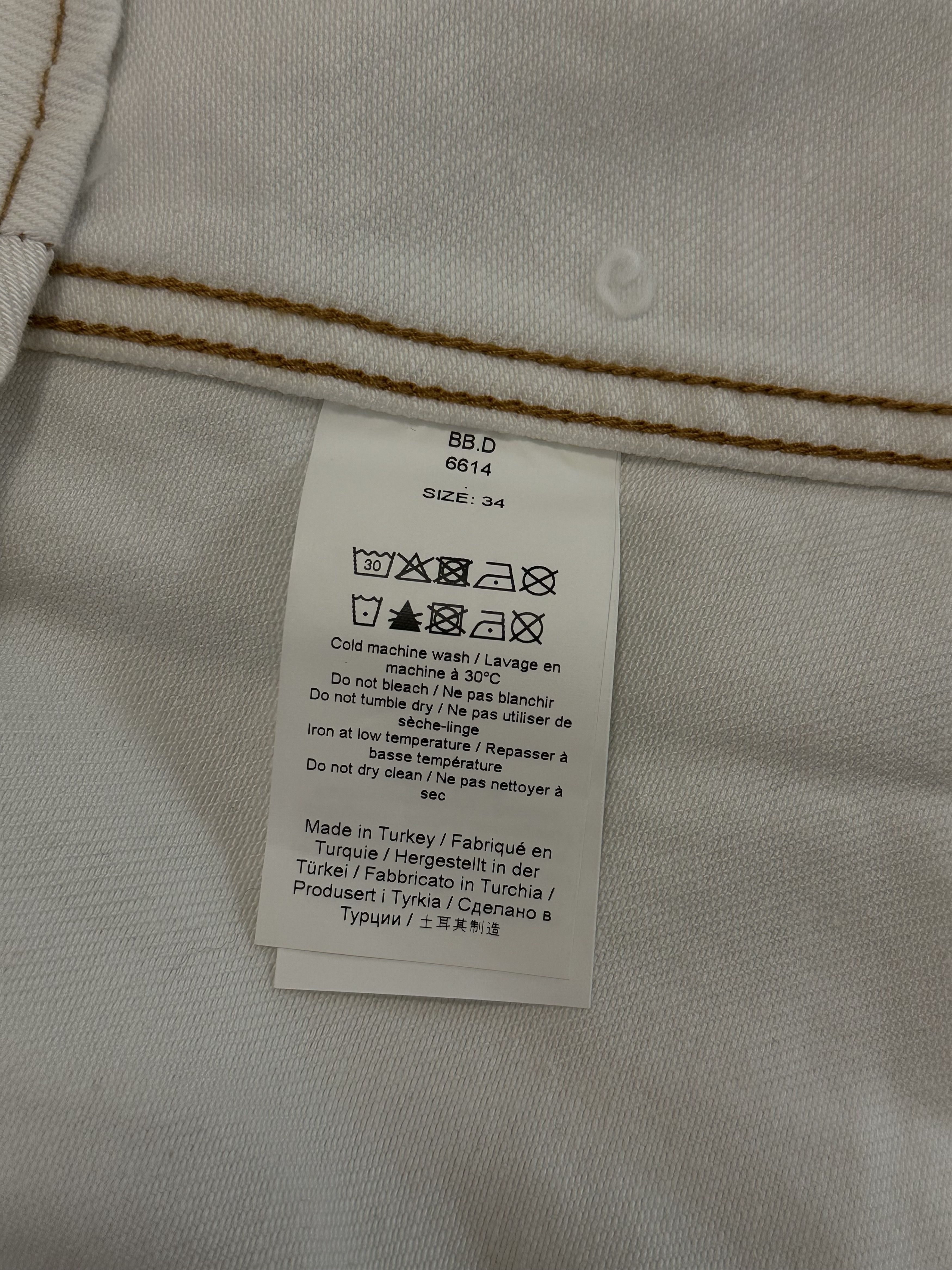 Ganni White Denim Mini Skirt Size 26" / US 2 / IT 38 - 4 Thumbnail