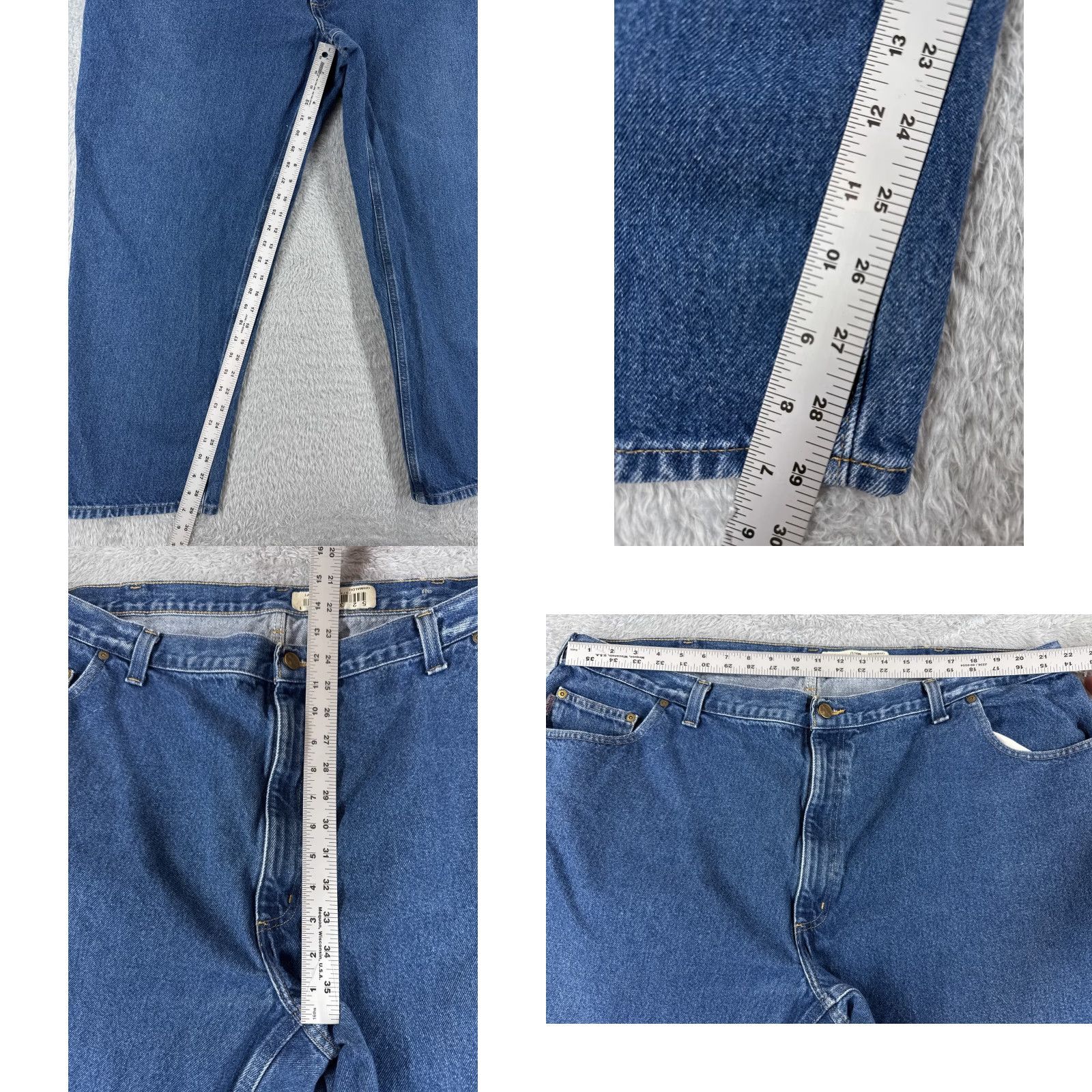 Carhartt Carhartt Jeans Adult 48 Blue Denim 100% Cotton Relaxed Straight 46x30 Size US 32 / EU 48 - 8 Thumbnail