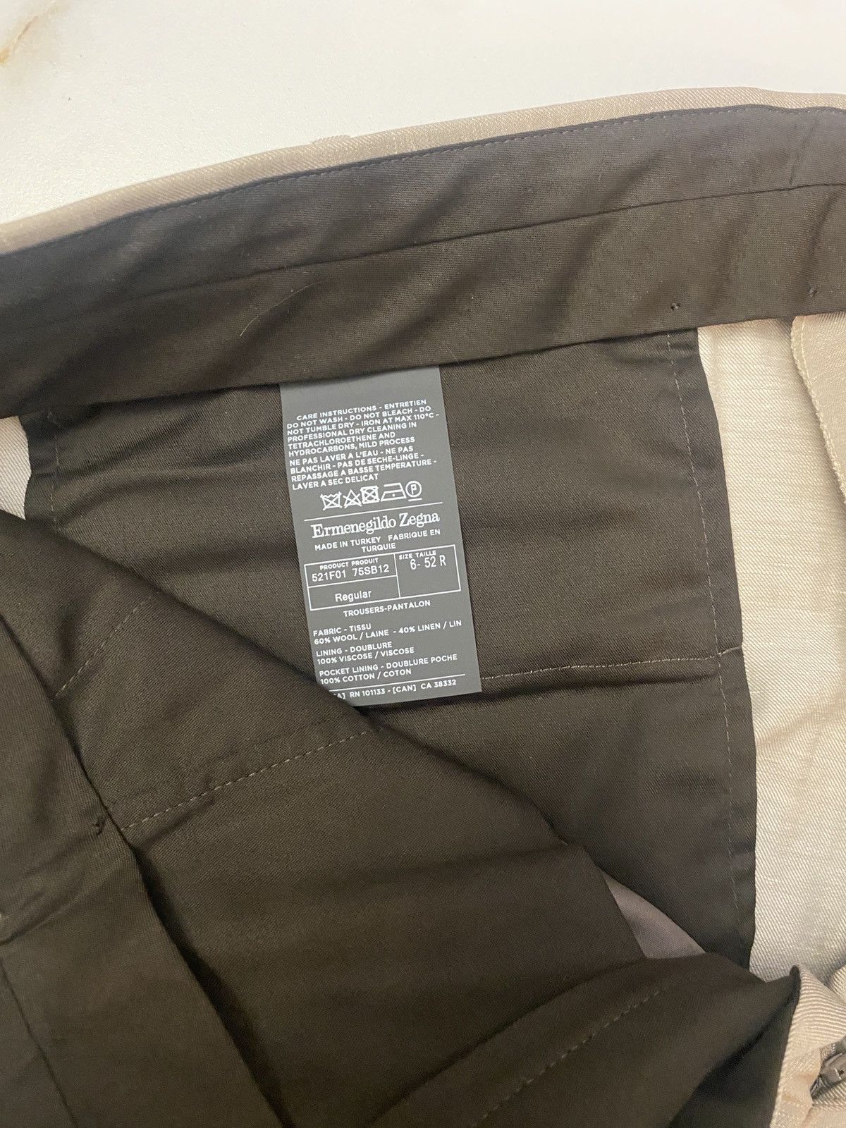 Ermenegildo Zegna Beige Zegna Dress Pants Size US 36 / EU 52 - 7 Thumbnail