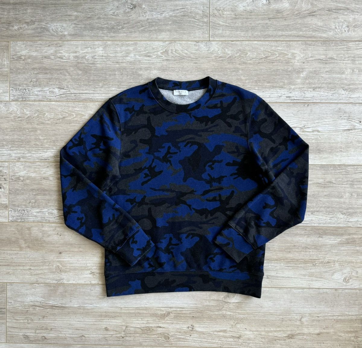 Sandro Paris Blue Camo Sweatshirt outlet