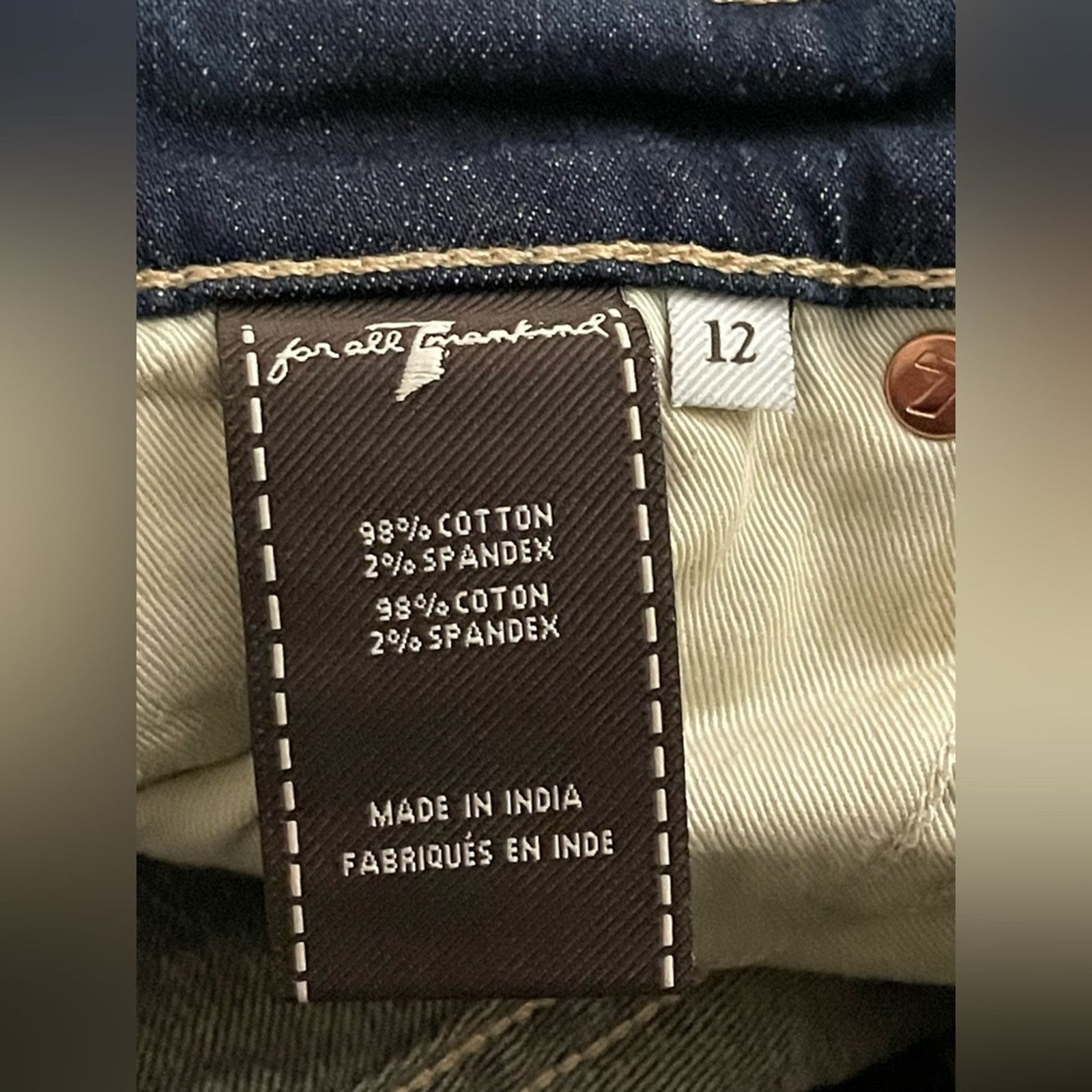 7 For All Mankind 7 For All Mankind Brett Dark Distressed Bootcut Jeans Boy 12 Size 34" / US 12 / IT 48 - 8 Thumbnail