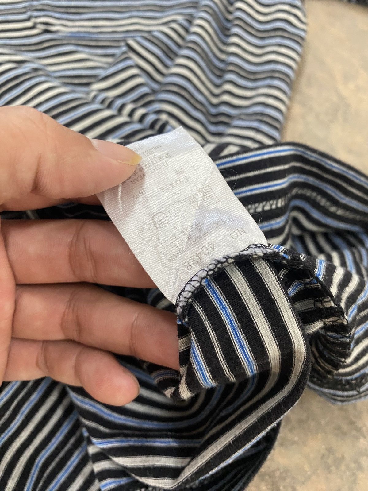Yohji Yamamoto Yohji Yamamoto Striped Tee Sacsny Y’saccs Ys Size US L / EU 52-54 / 3 - 8 Thumbnail