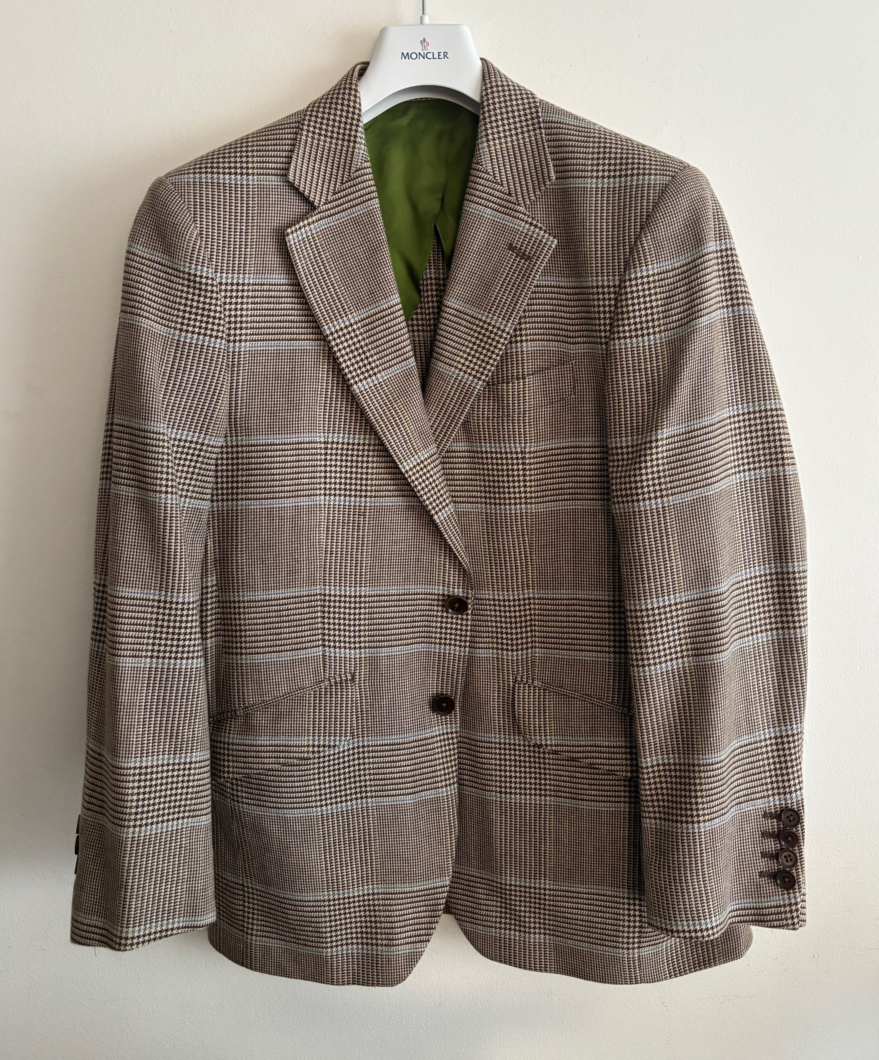 Charles Tyrwhitt $620 Brown Glen Plaid Sport Coat/Blazer - 40 Short Size 42S - 1 Thumbnail