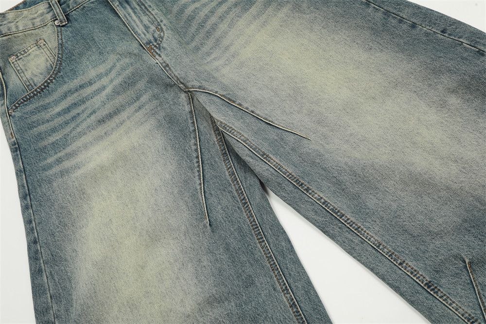 Vintage Men's retro punk loose distressed washed scimitar jeans Size US 34 / EU 50 - 4 Thumbnail