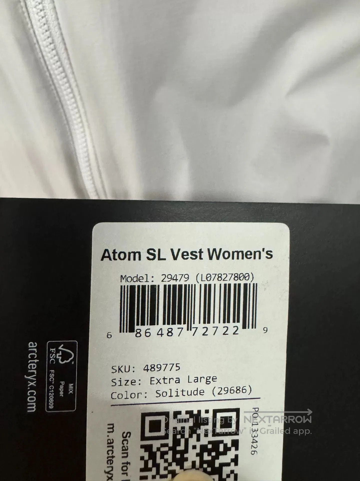 Arc'teryx Arcteryx ATOM SL Women's Lightweight Vest. Size XL / US 12-14 / IT 48-50 - 3 Thumbnail