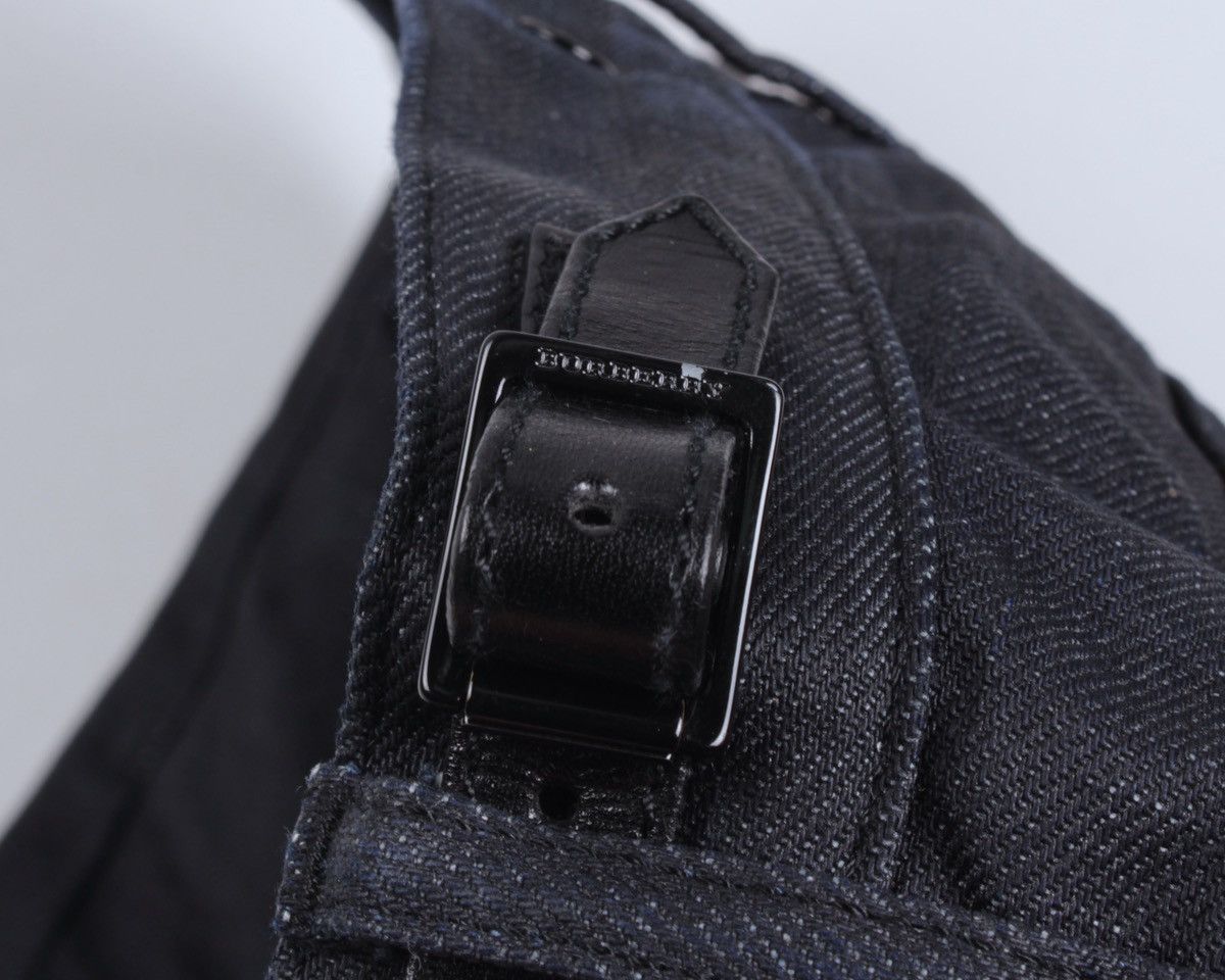 Burberry × Designer BURBERRY London Steadman Dark Blue Jeans Leather Metal Logo Size US 28 / EU 44 - 19 Thumbnail