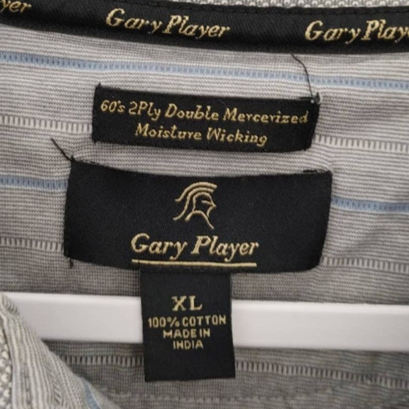 Other Gary Player Polo Shirt Blue Gray Striped Moisture Wicking XL Size US XL / EU 56 / 4 - 3 Thumbnail