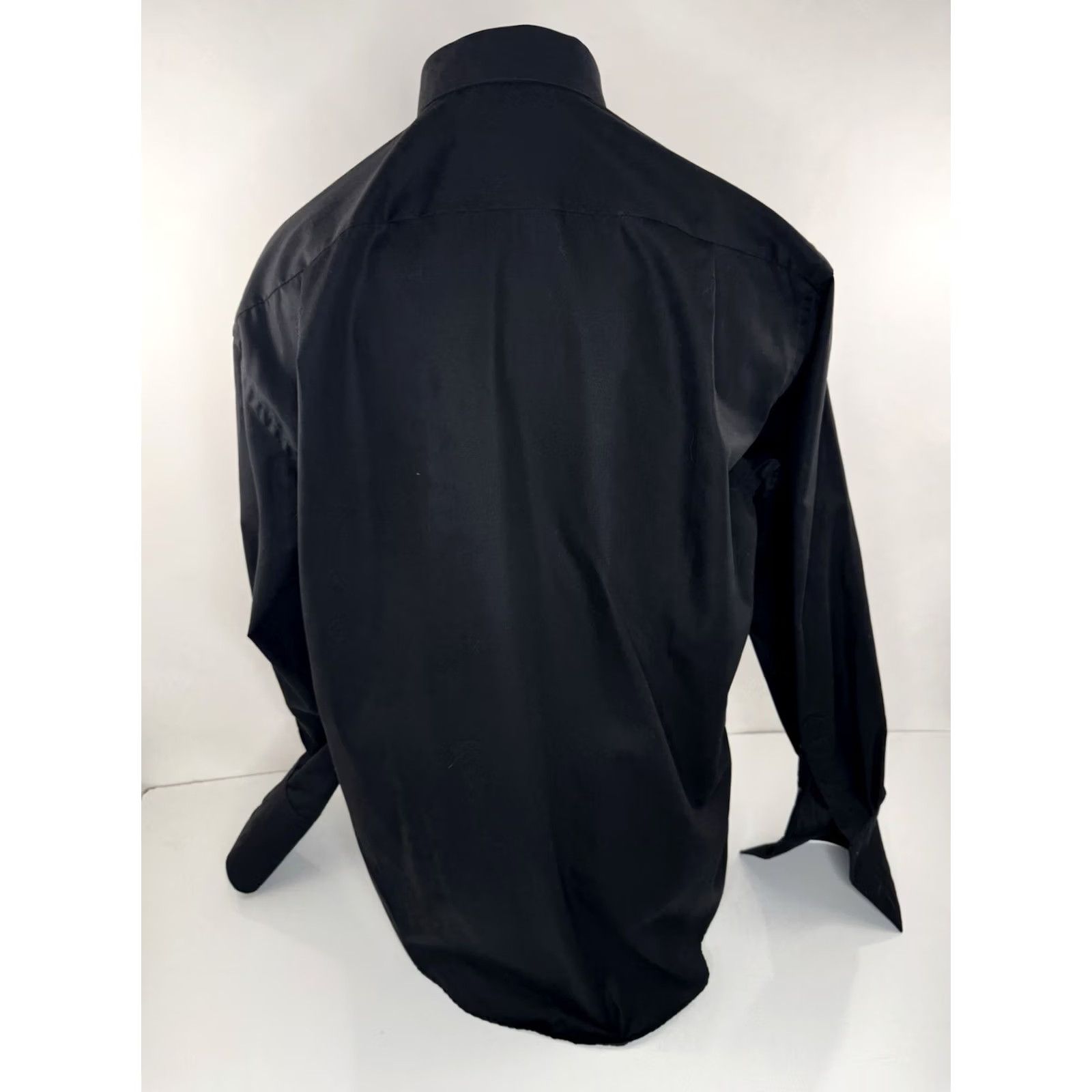 Eton ETON Shirt 16.5 Mens Black French Cuff Tuxedo Shiny BIB Ruffles 1928 Size US XL / EU 56 / 4 - 4 Thumbnail