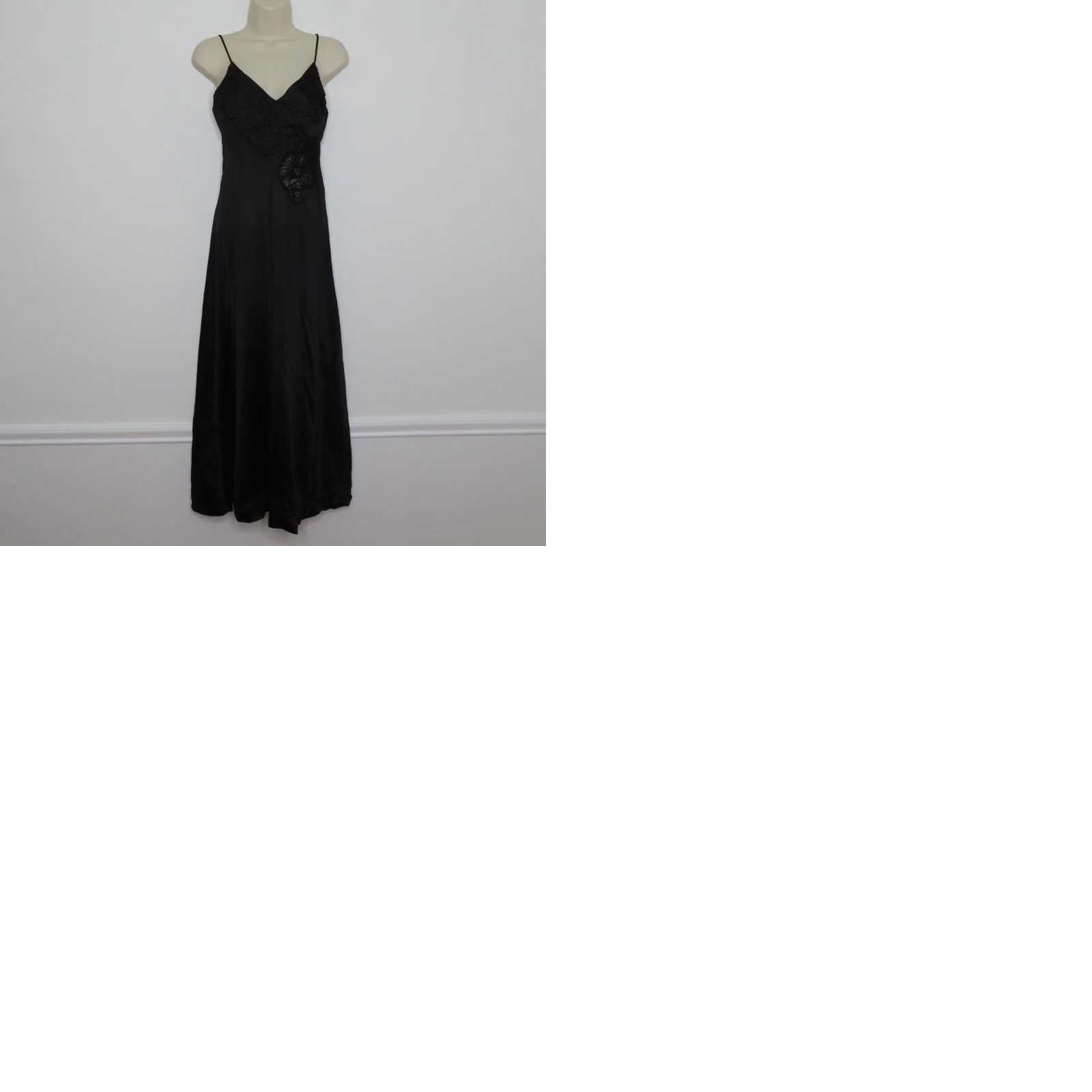 Vintage Lily of France Rosa Puleo 8779 Women Small Black Pleated Lace Nightgown VTG Shirt Size ONE SIZE - 9 Thumbnail