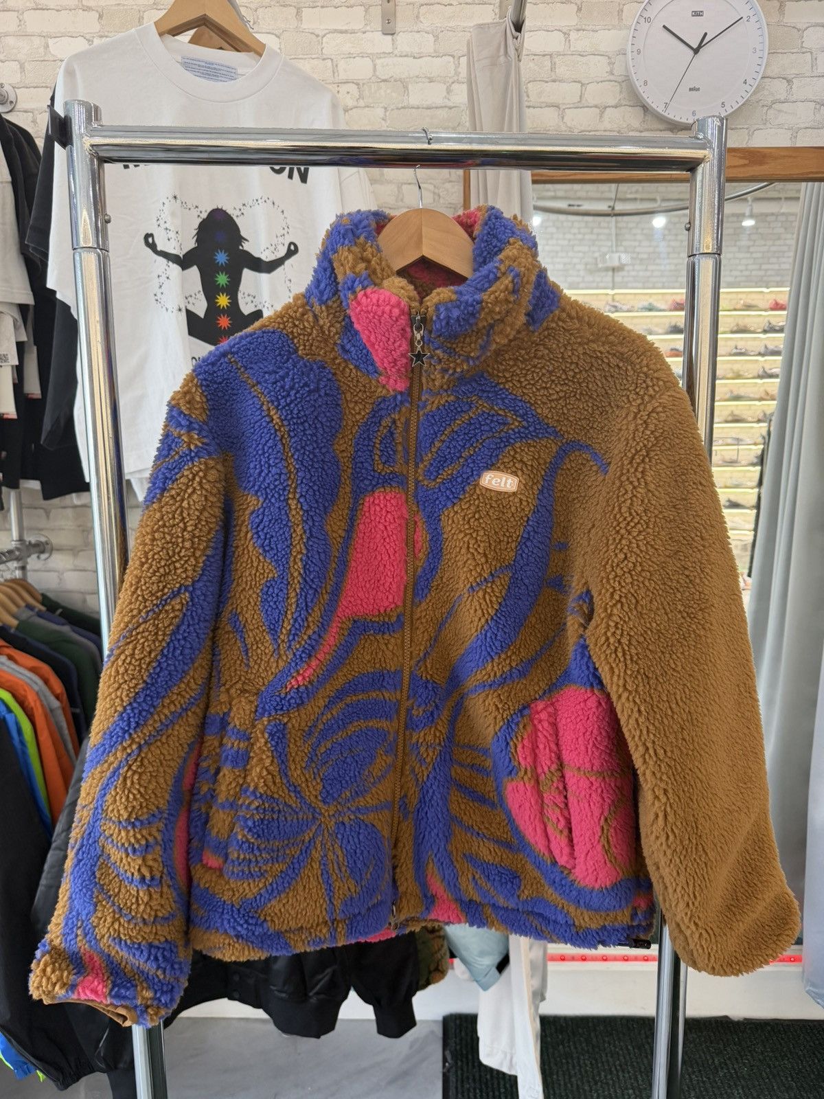 FELT FELT “Flower Cycle” Brown Sherpa Jacket Size US S / EU 44-46 / 1 - 1 Thumbnail