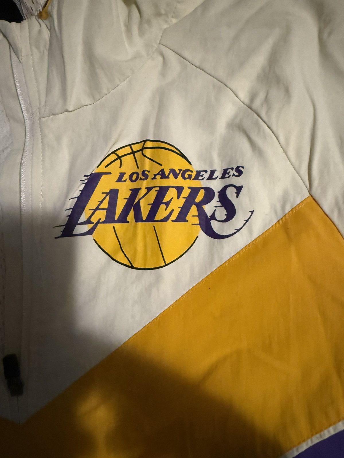 NBA White Lakers Windbreaker Size US L / EU 52-54 / 3 - 3 Thumbnail