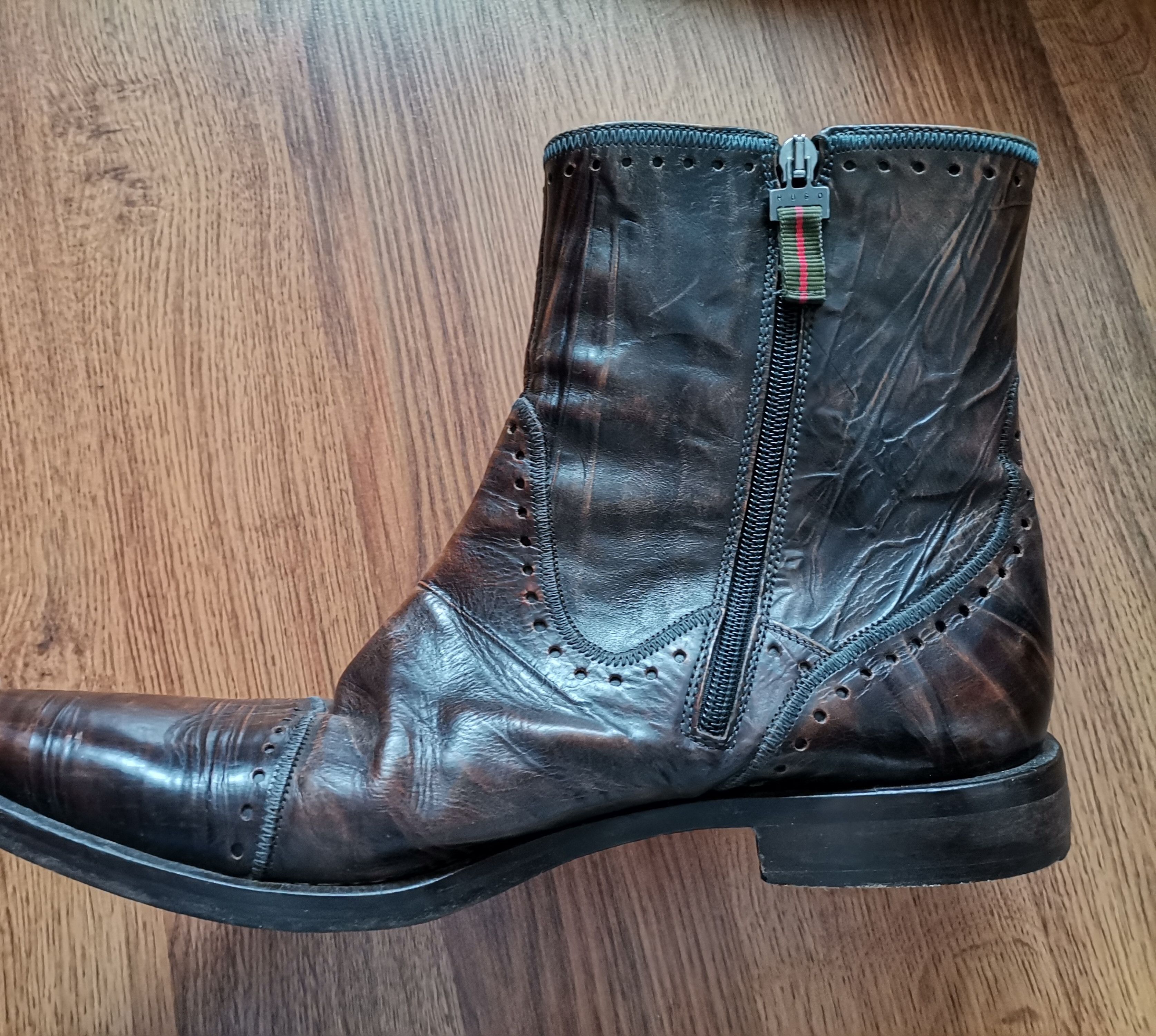 Hugo Boss × Vintage Vintage Hugo Boss Leather Boots Size US 11 / EU 44 - 5 Thumbnail