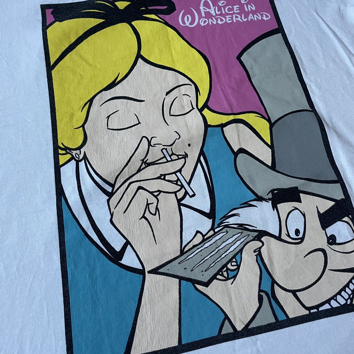 Vintage Vintage Y2K Graphic Tee Alice Wonderland Funny Print XXL Size US XXL / EU 58 / 5 - 7 Thumbnail
