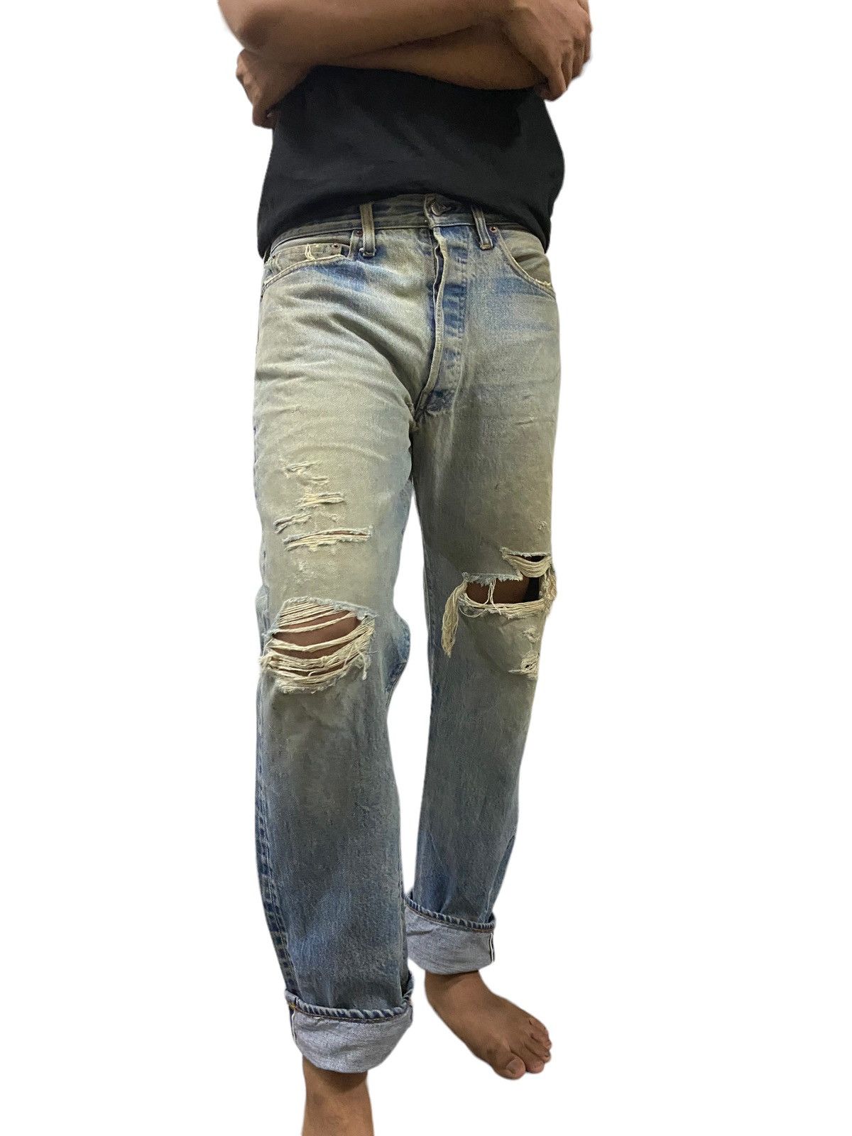 Levi's × Levi's Vintage Clothing Crazy Vintage Levis 60s 501 Rindem No6 ButtonFly Jeans Size US 32 / EU 48 - 1 Thumbnail