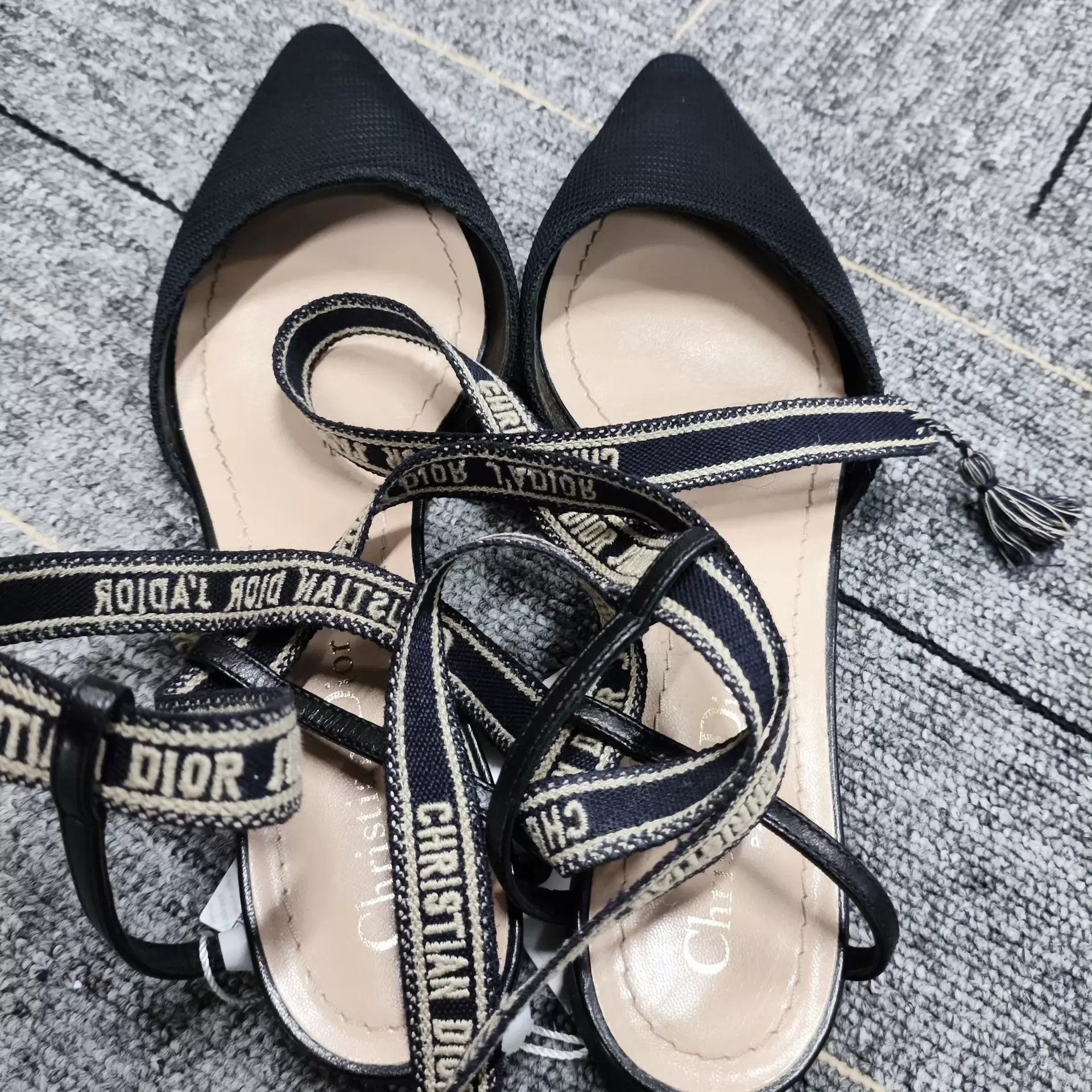 Dior Dior Black Minimalist Women's Flats Size US 5.5 / IT 35.5 - 4 Thumbnail