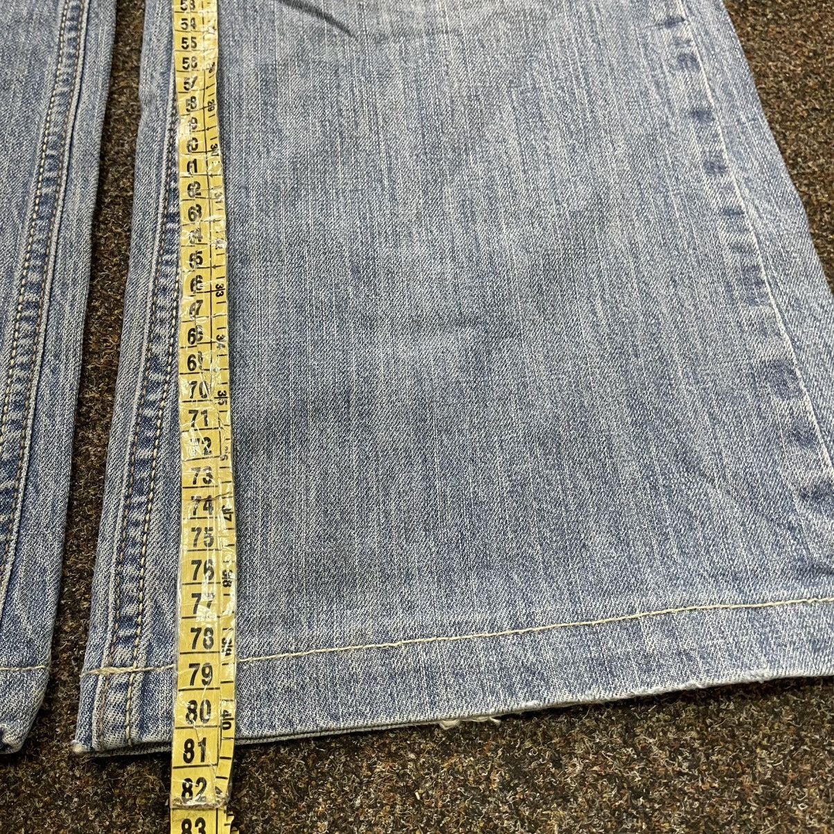 Vintage Vintage Y2K Light Wash Baggy Wide Leg Jeans Skate Flared Size 32" / US 10 / IT 46 - 7 Thumbnail
