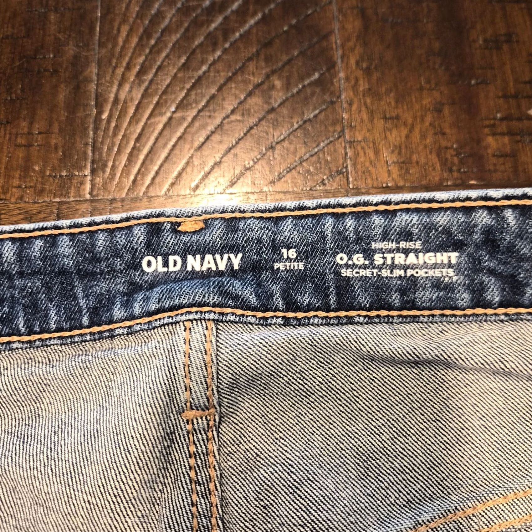 Old Navy Old Navy Women Jeans 16 Petite 16P High Rise Straight Blue Denim Size 38" / US 16 / IT 52 - 3 Thumbnail