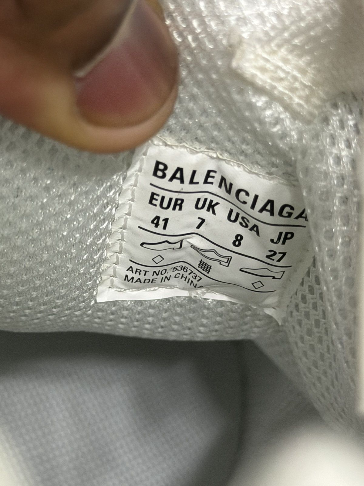 Balenciaga Balenciaga Triple S Logotype Sneakers White / Black Size US 8 / EU 41 - 5 Thumbnail