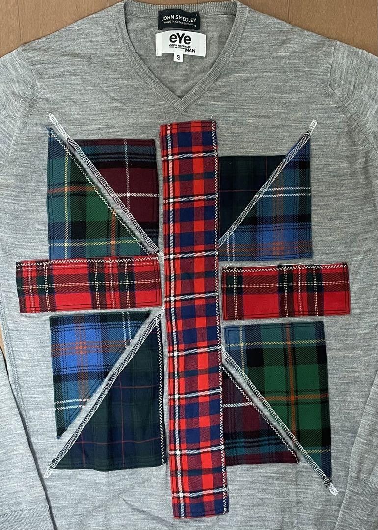 Comme des Garcons × Junya Watanabe Flag Patchwork Wool Knit Sweater Size US S / EU 44-46 / 1 - 3 Thumbnail