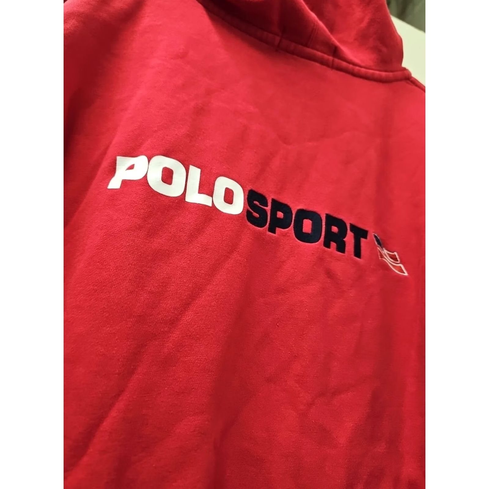 Ralph Lauren VINTAGE POLO SPORT RALPH LAUREN HOODIE 2XL MEN Red Embroidered Polo Sport ZIP Full Zip Pockets 90s Windows Logo Rare Size US XXL / EU 58 / 5 - 7 Thumbnail