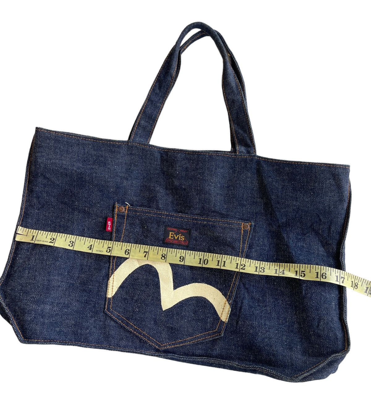 Evisu Vintage Evis Japan Denim Totebag Size ONE SIZE - 8 Thumbnail