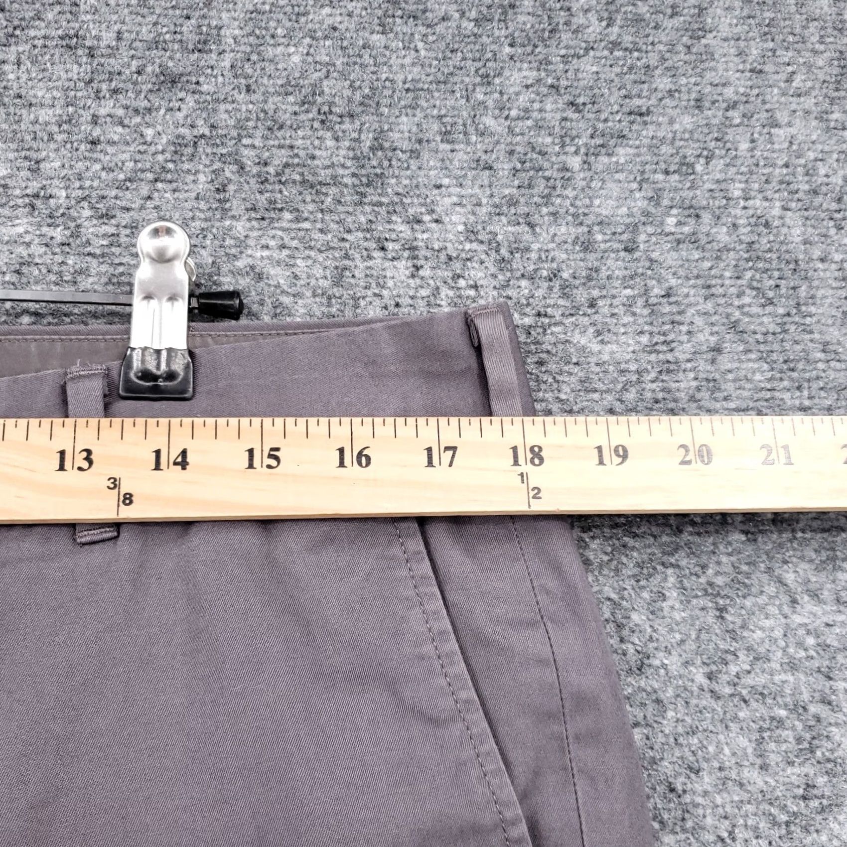 Bonobos Bonobos Pants Mens 35x30 Gray Straight Fit Chino Flat Front Trouser Zip Fly Size US 35 - 7 Thumbnail