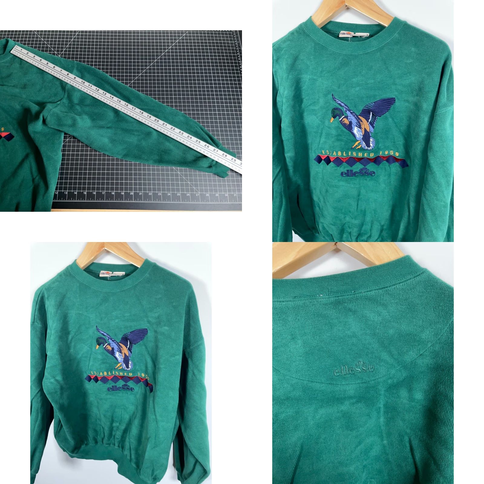 Ellesse ellesse Mallard Sweatshirt Adult Medium Dark Green Crewneck Embroidered Nature Size US M / EU 48-50 / 2 - 8 Thumbnail