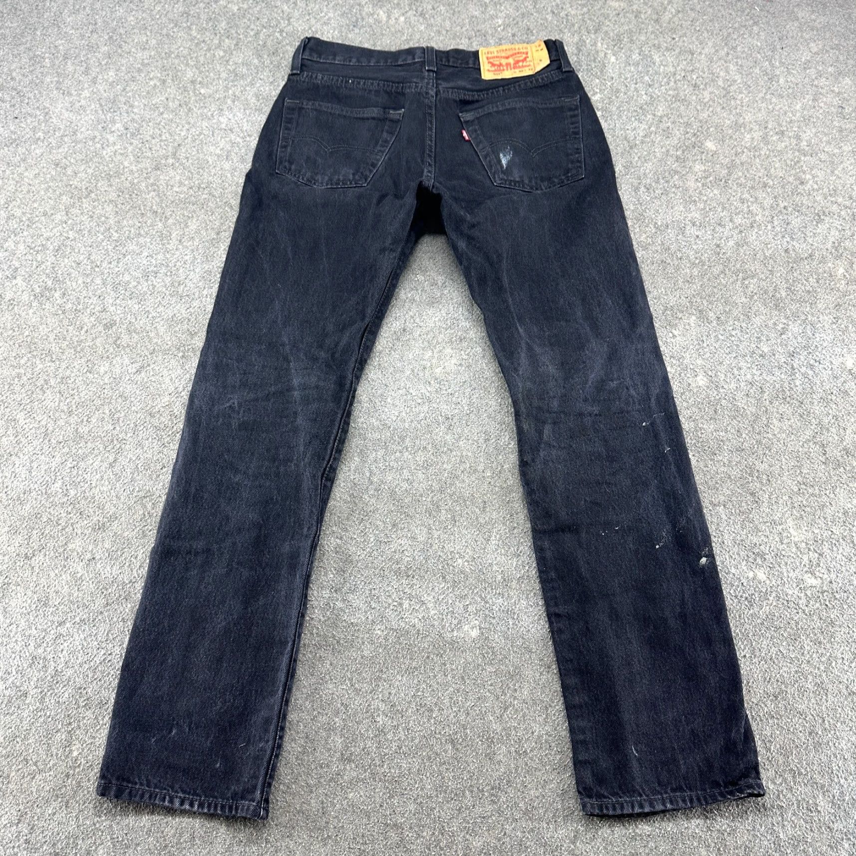 Levi's Levi's 501 Jeans Mens 30x32 Black Dark Wash Straight Leg Regular Fit Button Fly 5-Pocket Denim Cotton Spring Fall Winter Summer Mens Regular Jeans Size US 30 / EU 46 - 7 Thumbnail