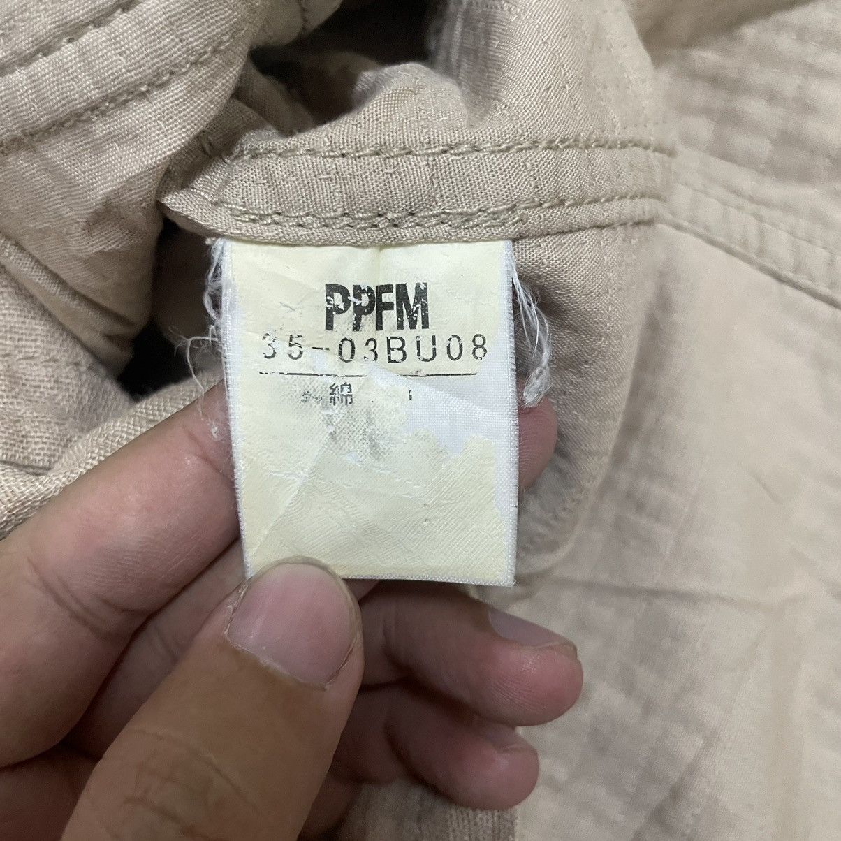 PPFM Vintage PPFM Shirt Collar Long Button Beigi L Size US L / EU 52-54 / 3 - 8 Thumbnail