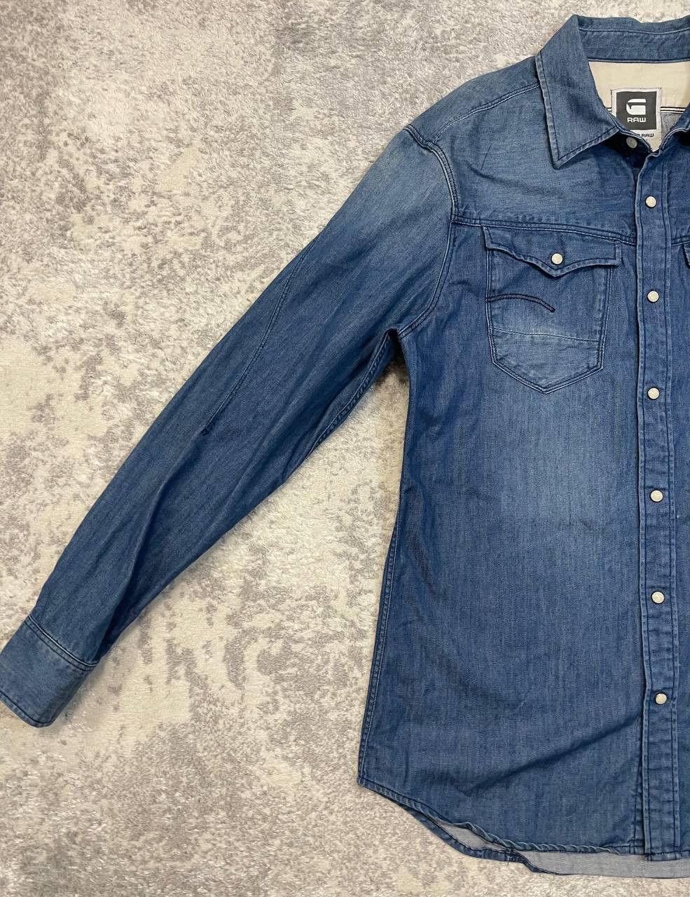 G-Star G-STAR Uomo ARC 3D Denim Camicia Casual A Maniche Lunghe L Size US L / EU 52-54 / 3 - 3 Thumbnail