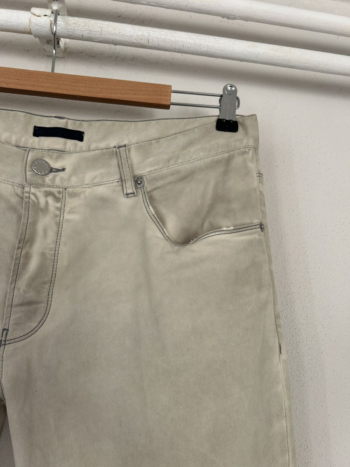 Prada Slim Fit Beige Washed Jeans Size US 34 / EU 50 - 4 Thumbnail