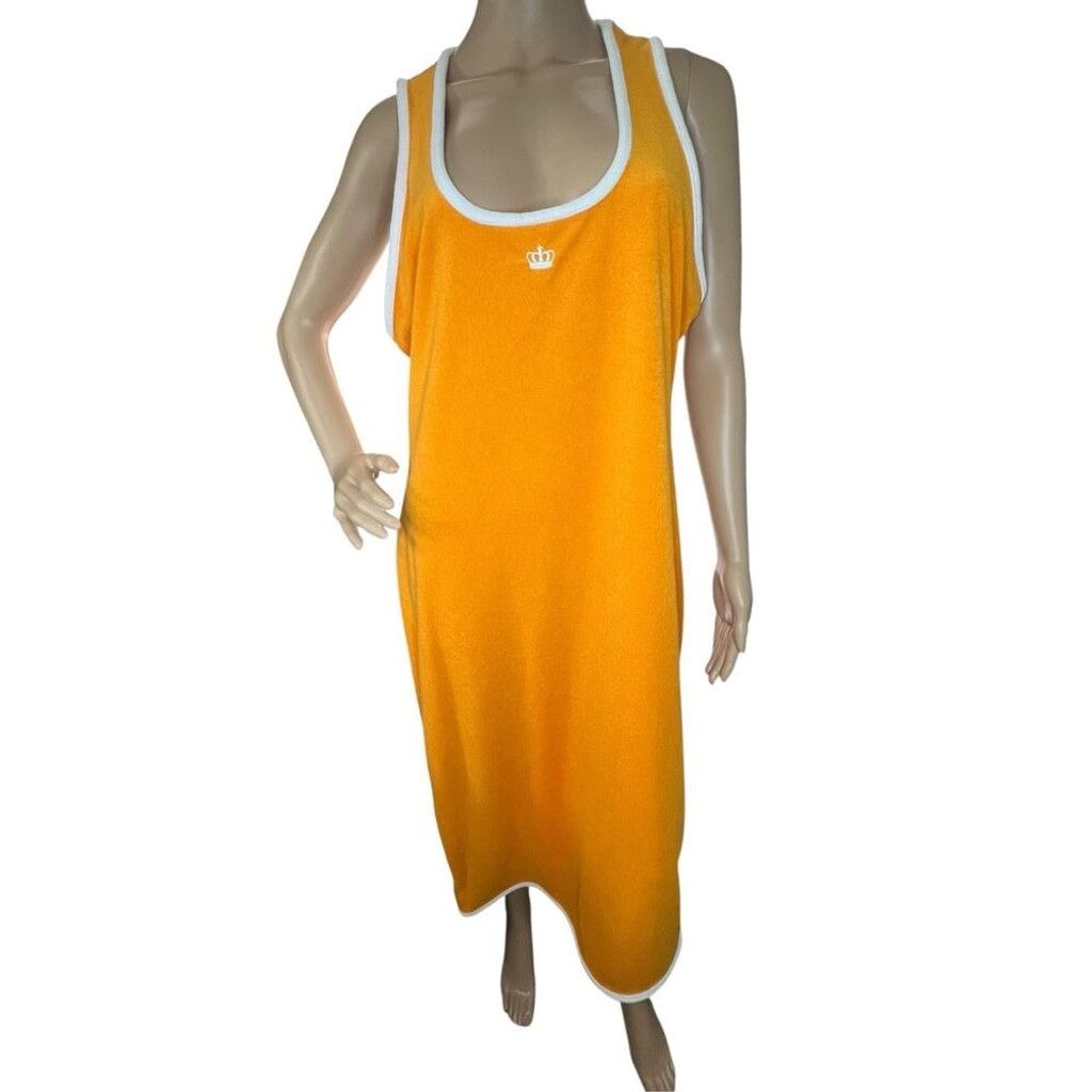 Juicy Couture Juicy Couture Orange Y2K Terry Cloth Towel Maxi Tank Dress Size XL / US 12-14 / IT 48-50 - 1 Thumbnail