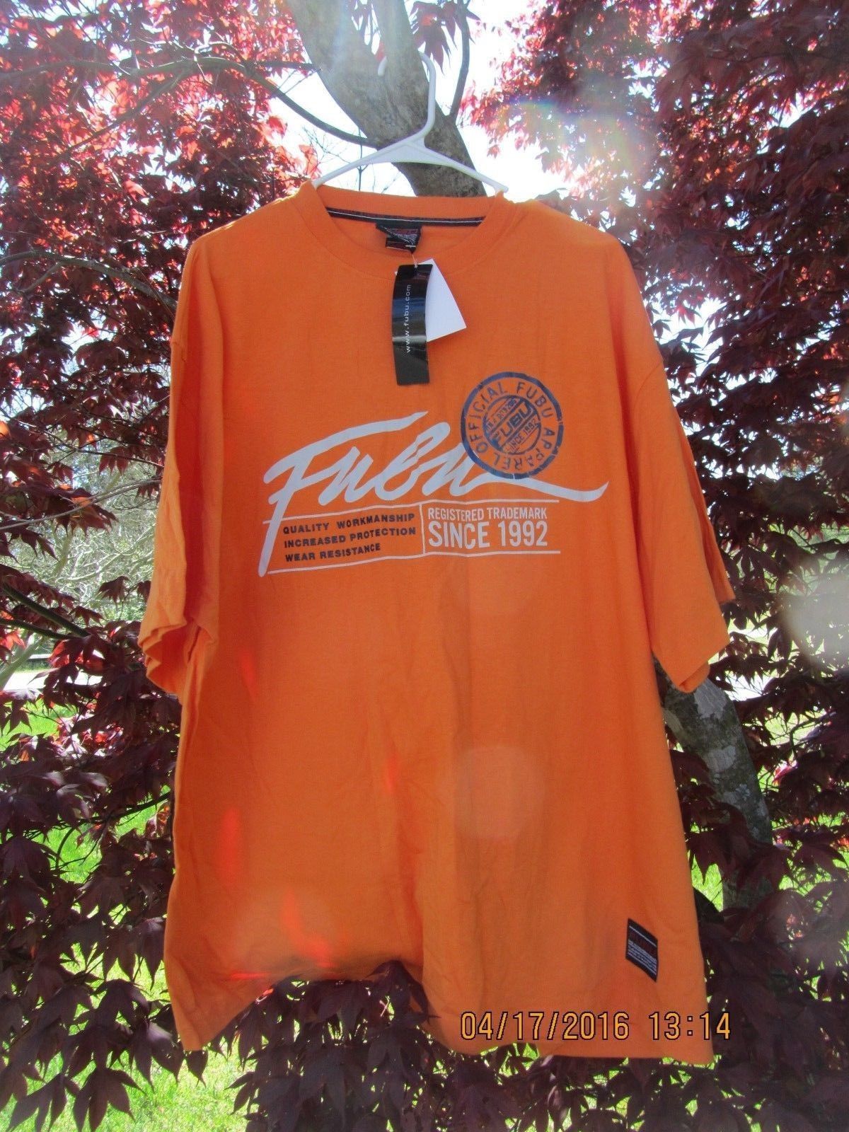 Fubu FUBU jersey, orange, vintage hip hop t-shirt, 90s hip hop XL Size US XL / EU 56 / 4 - 1 Thumbnail