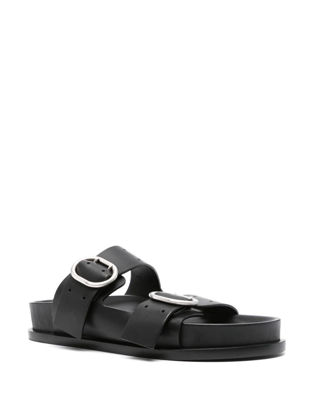 Jil Sander o1mt1gz0625 Double Buckle Sandals in Black Size US 8 / IT 38 - 2 Thumbnail