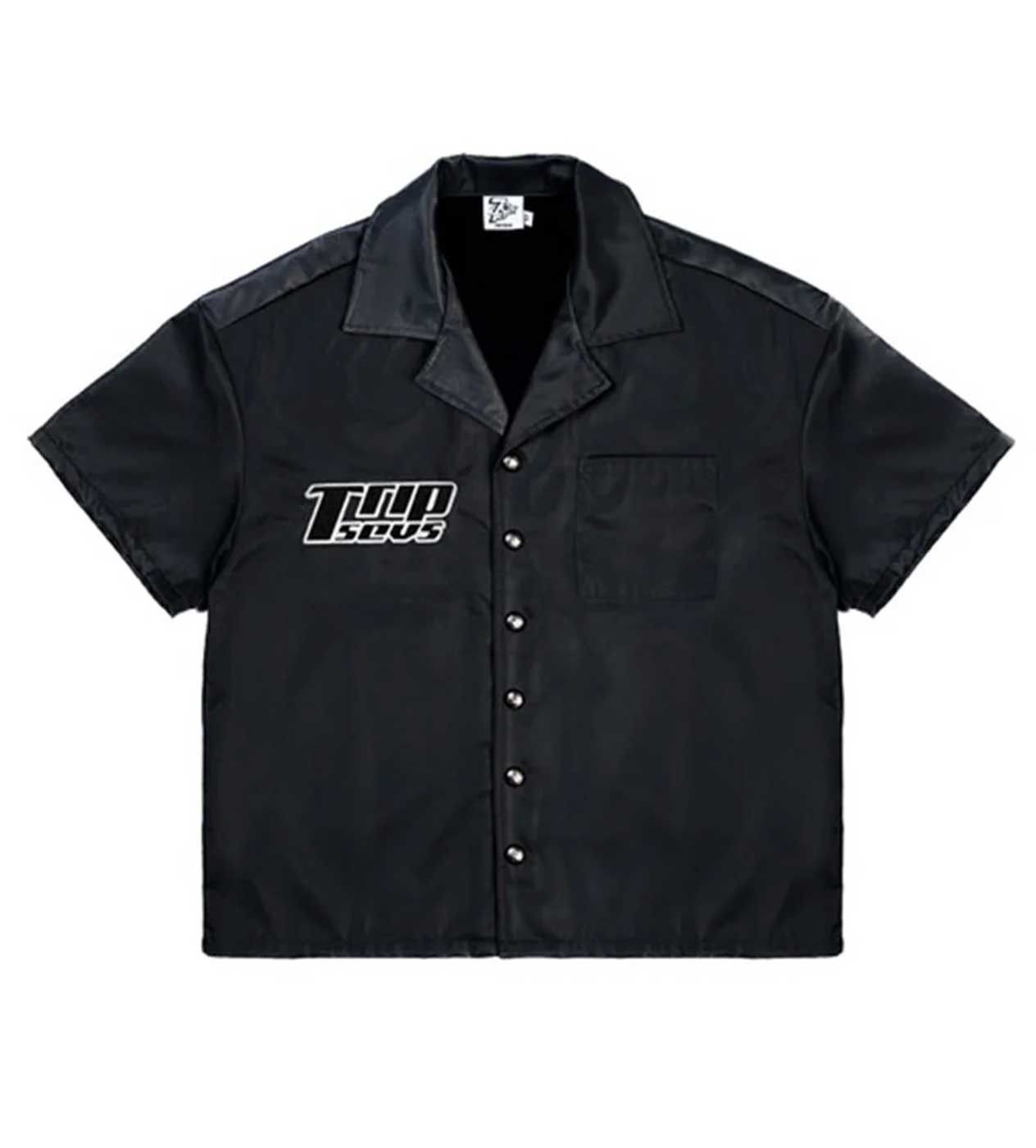 TRIPLE SEVENS Nylon Button Up Black Size US XXL / EU 58 / 5 - 1 Thumbnail