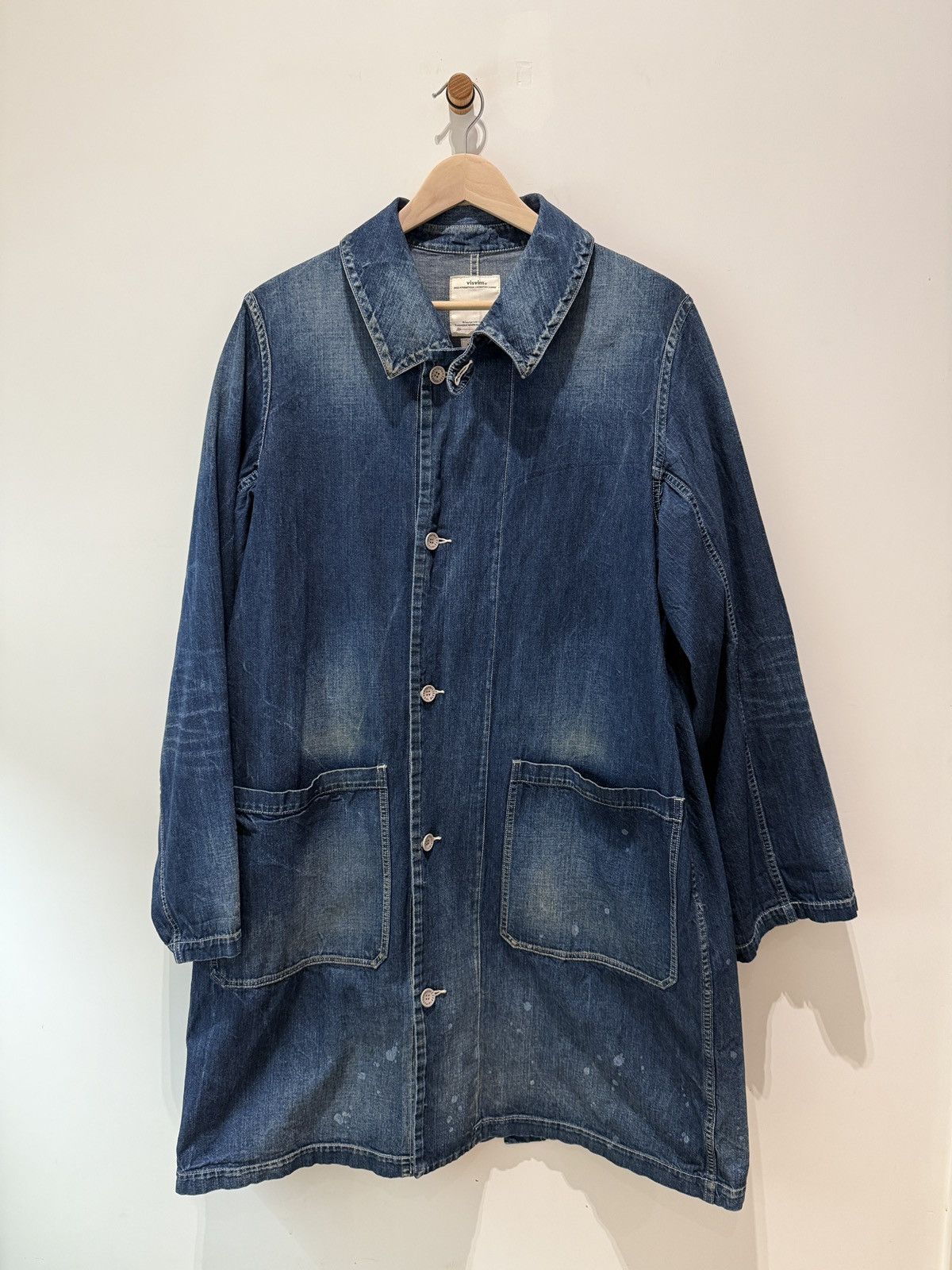 Visvim Visvim 2019 Grease Monkey Coat Dry Denim size 3 | Grailed